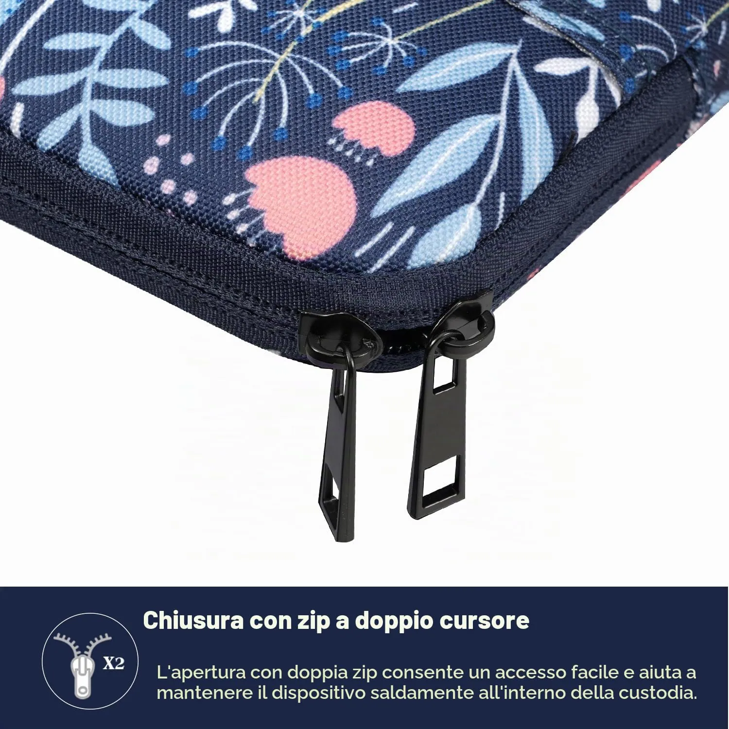 TiMOVO Custodia per Tablet 9-11", Fiore Colorato - immagine 9