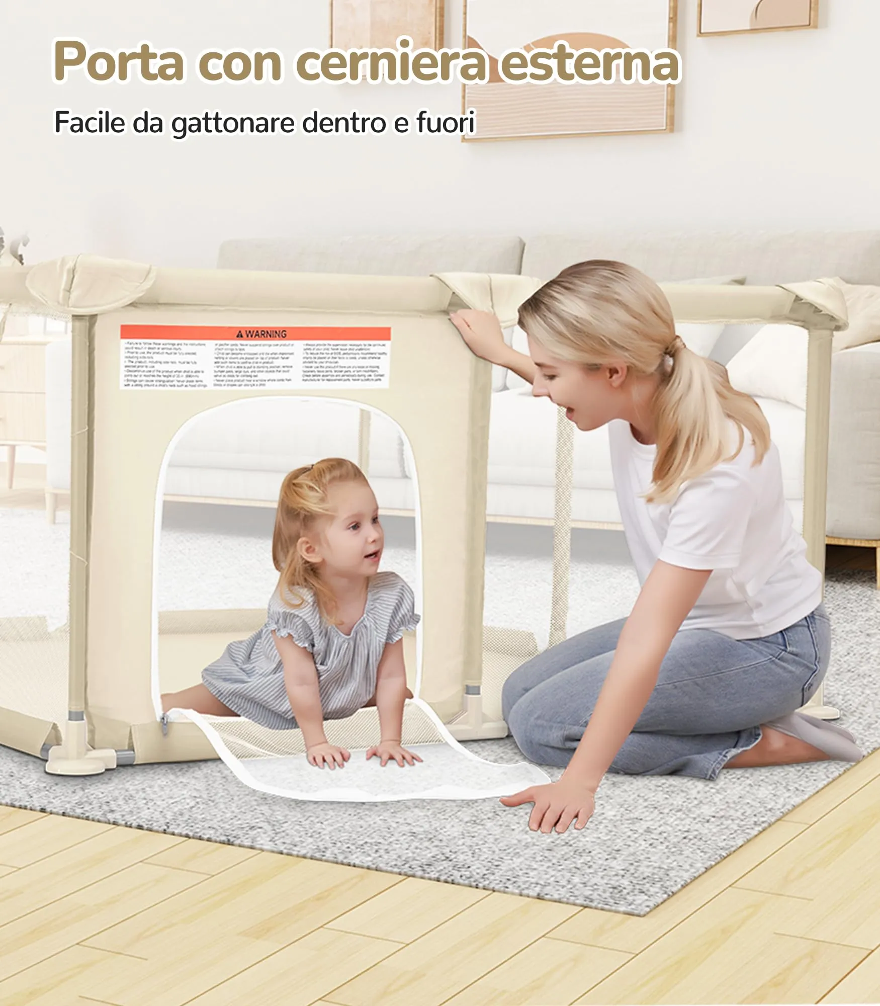 Dripex Box per Bambini Recinto Neonato - Small - Marrone - immagine 8