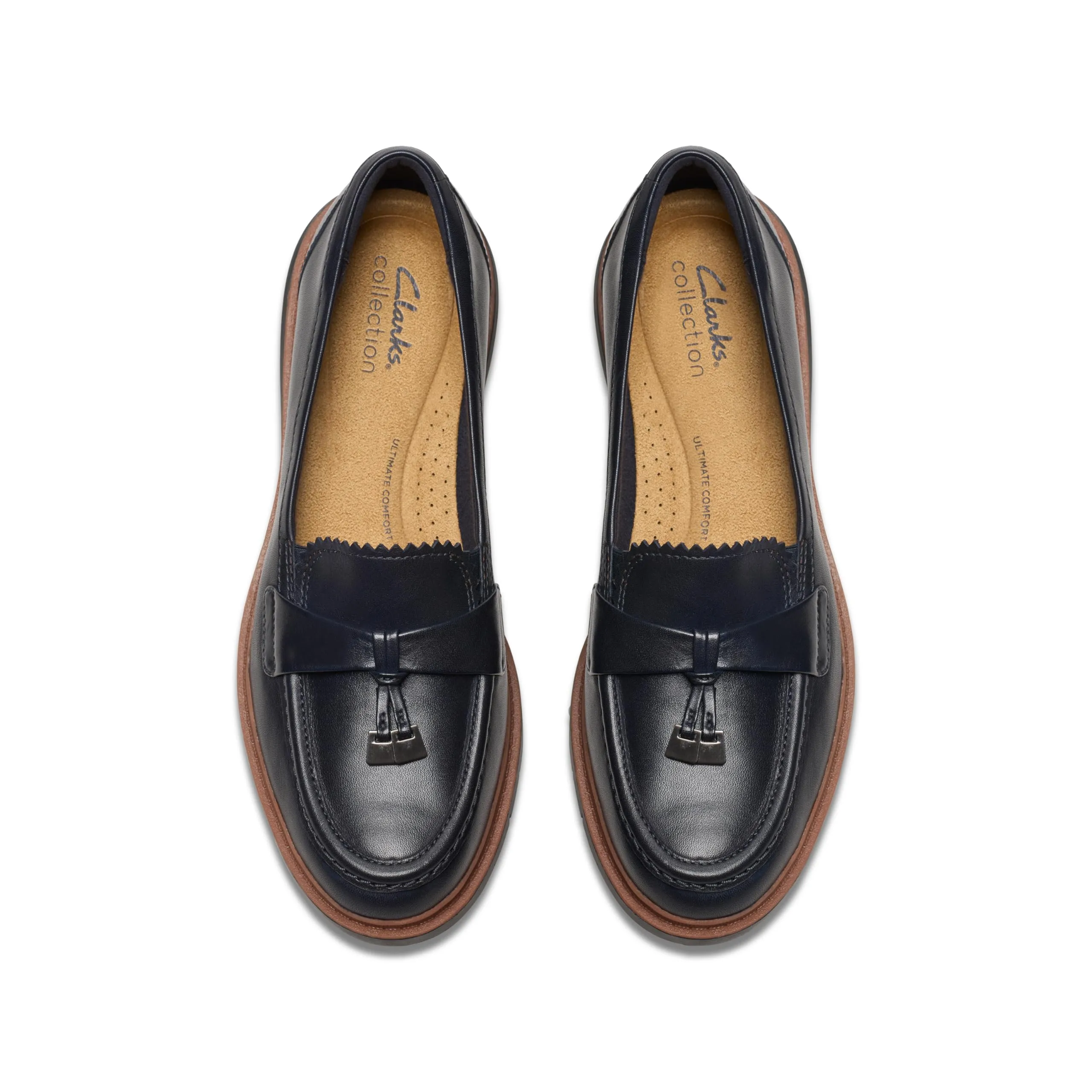 Clarks Westlynn Bella Mocassini da Donna, Pelle, Blu Navy, 8.5 Wide - immagine 8