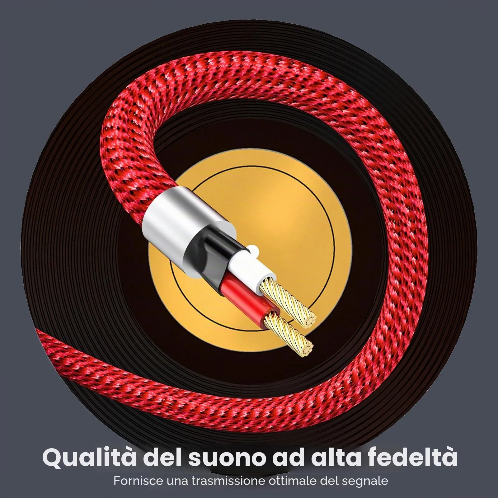 MOSWAG Cavo Jack 3.5 to Jack 6.3 Cavo Audio Jack 3,5mm a Doppio 6,35mm - immagine 5