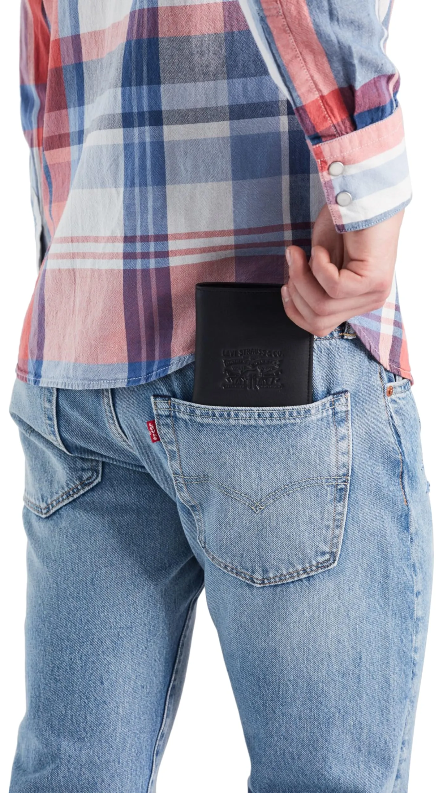 Levi's Vintage Two Horse Vertical Wallet for Men, Regular Black - immagine 2