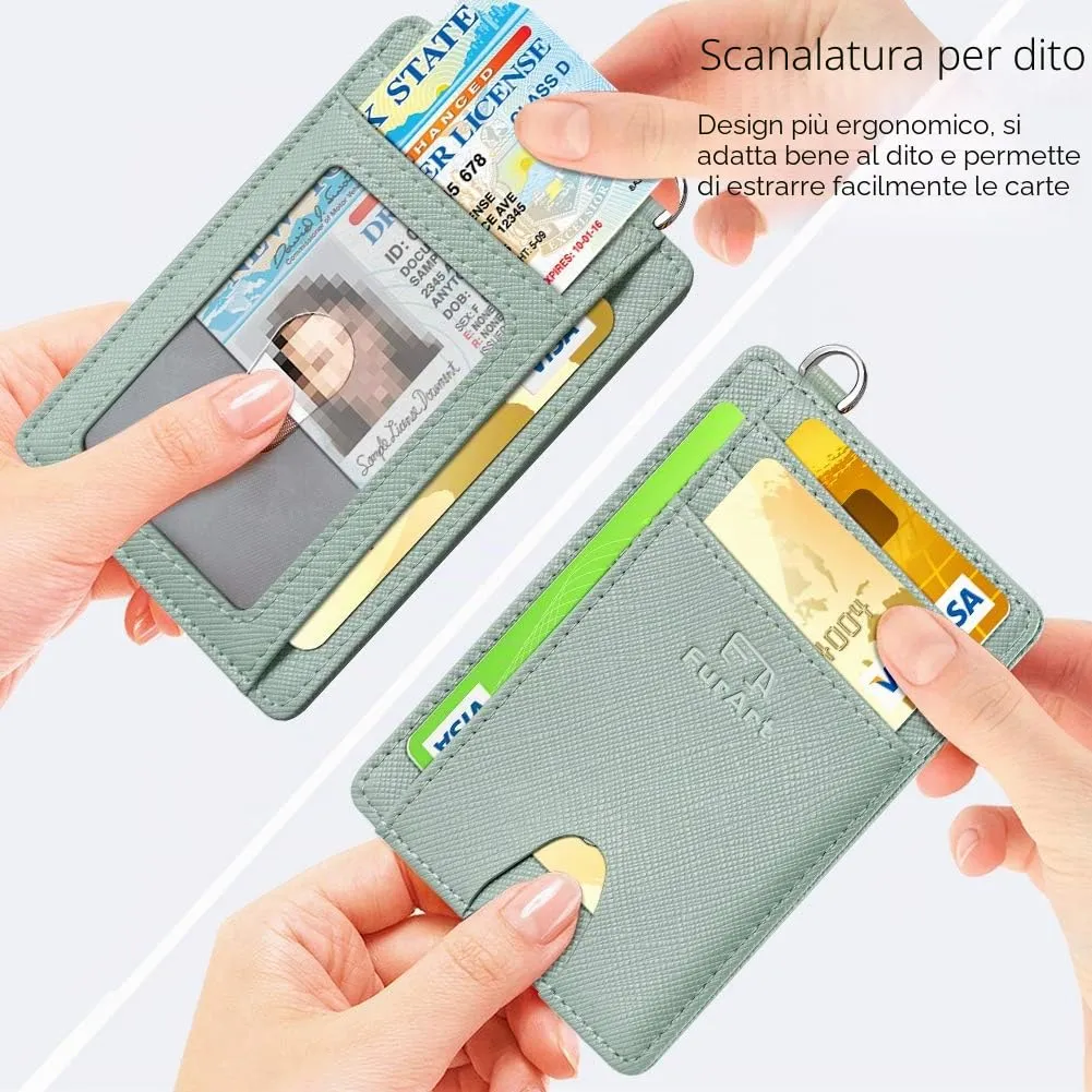 FurArt Portafoglio Porta Carte di Credito Slim con Protezione RFID - immagine 3