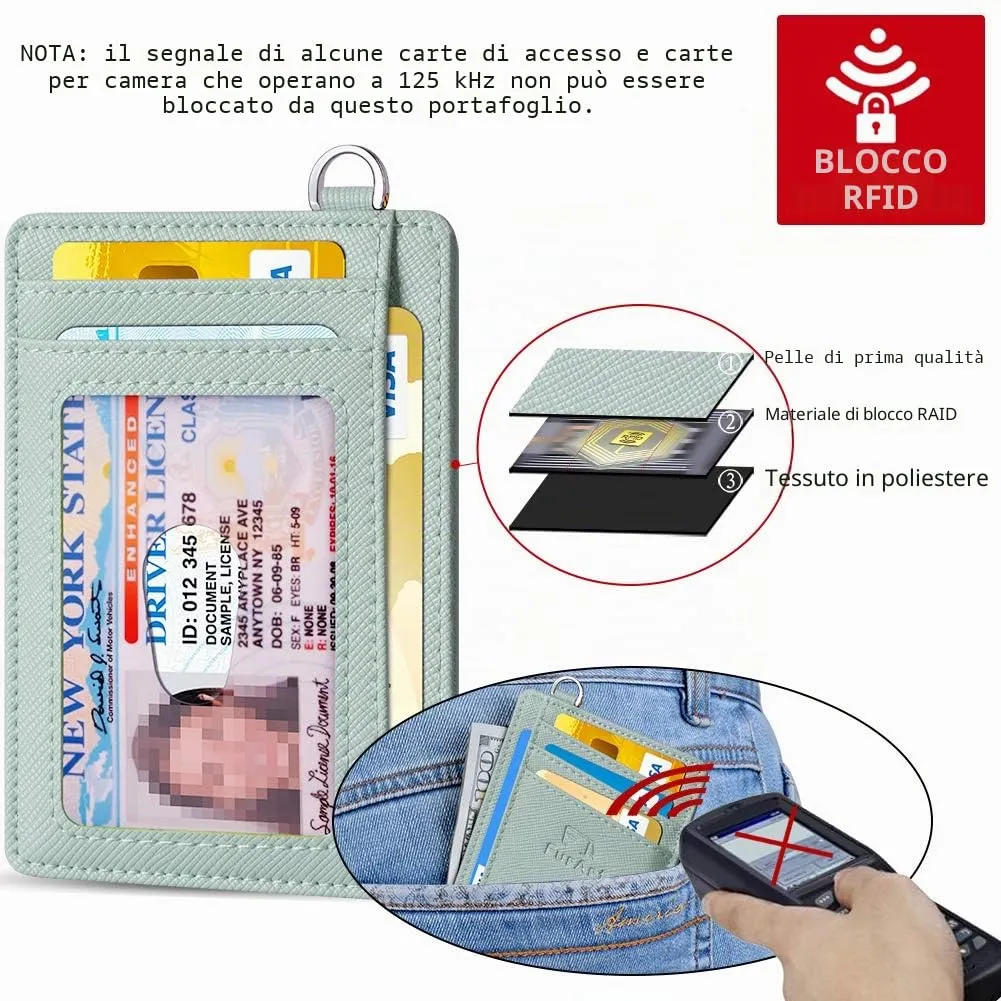 FurArt Portafoglio Porta Carte di Credito Slim con Protezione RFID - immagine 5