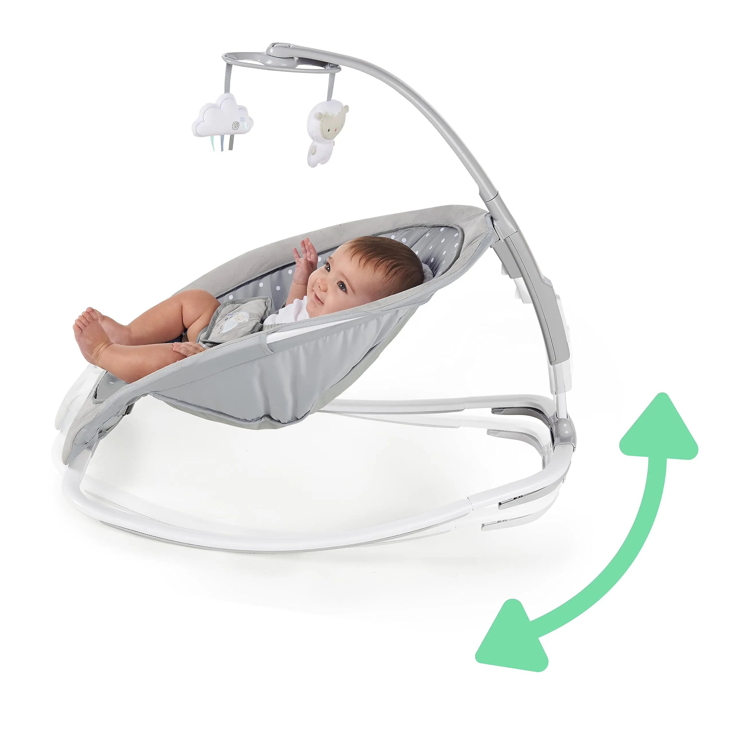 Ingenuity Altalena e Sdraietta 2 in 1 Cuddle Lamb (0-30 Mesi) - immagine 2
