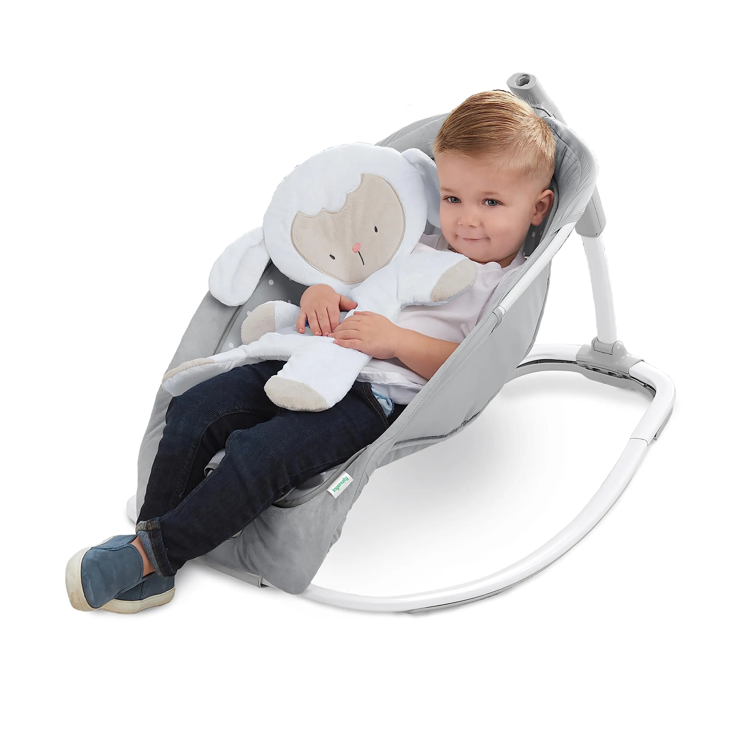 Ingenuity Altalena e Sdraietta 2 in 1 Cuddle Lamb (0-30 Mesi) - immagine 4