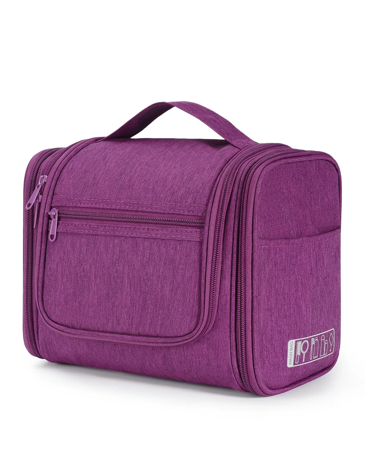 WANDF Borsa da Toilette da Viaggio Appendibile Resistente all'Acqua, Lilla - immagine 1