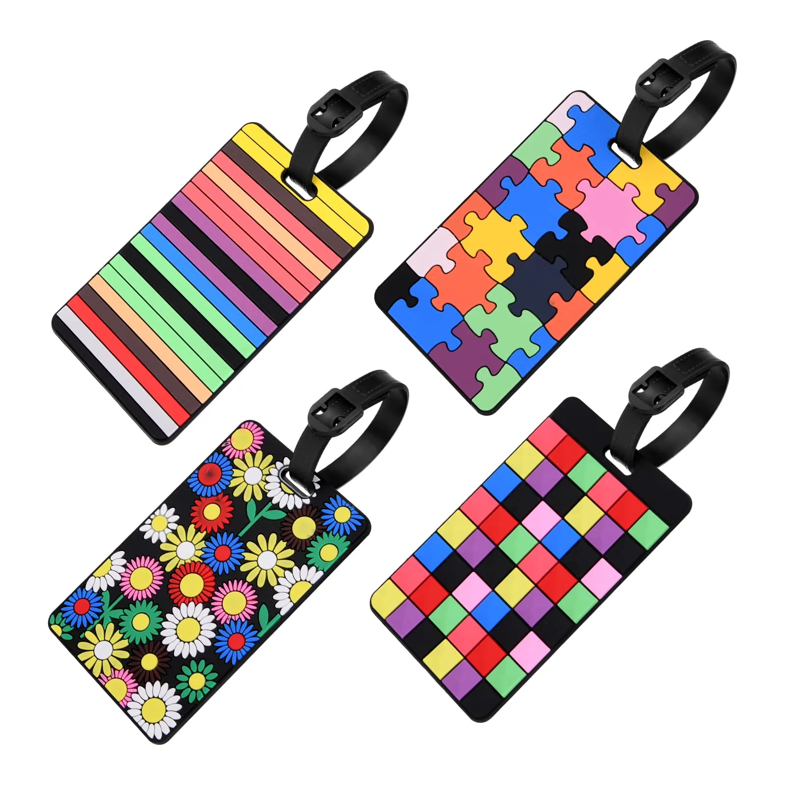 Vicloon Etichette per Bagaglio in Silicone e PVC, 4 Pezzi - immagine 1