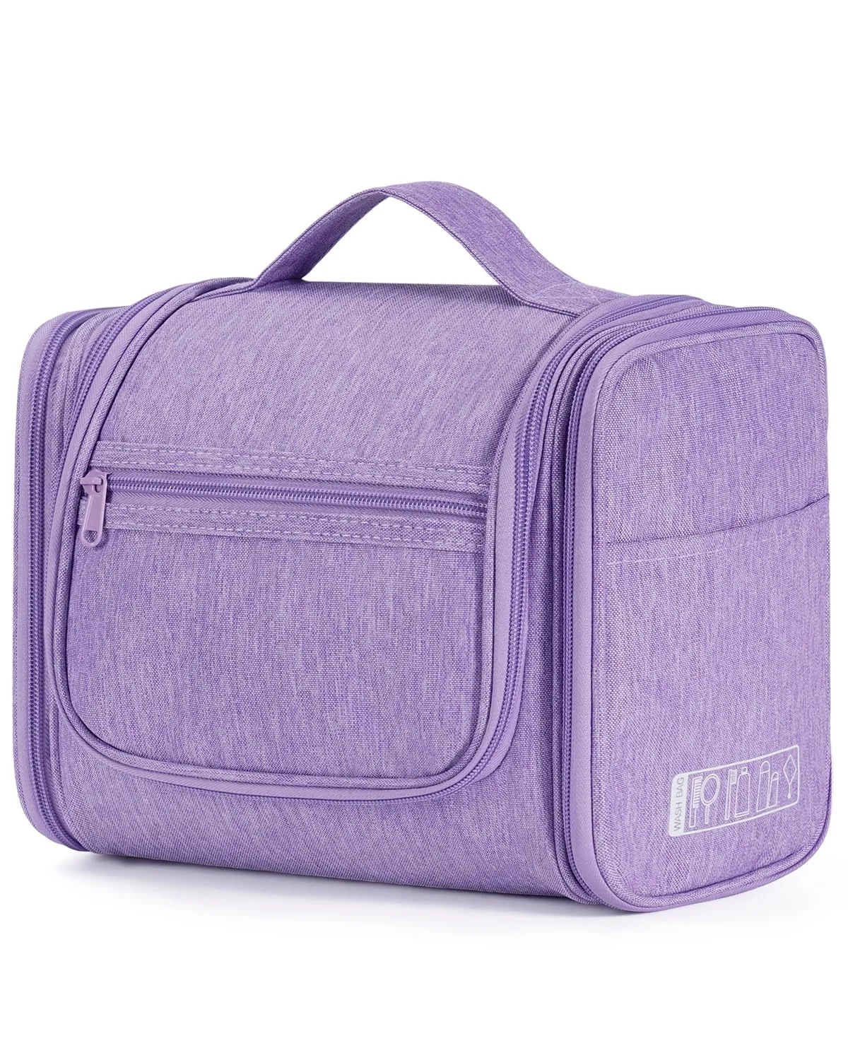 WANDF Borsa da Toilette da Viaggio Appendere Resistente all'Acqua, Viola - immagine 1
