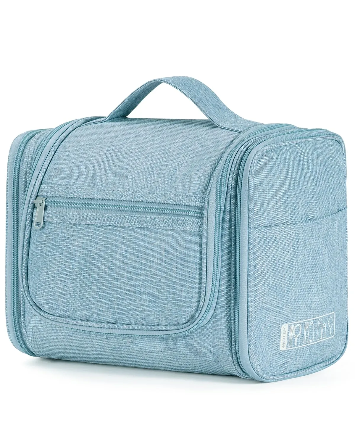 WANDF Borsa da Toilette da Viaggio Appenderibile Resistente all'Acqua, Verde Menta - immagine 1