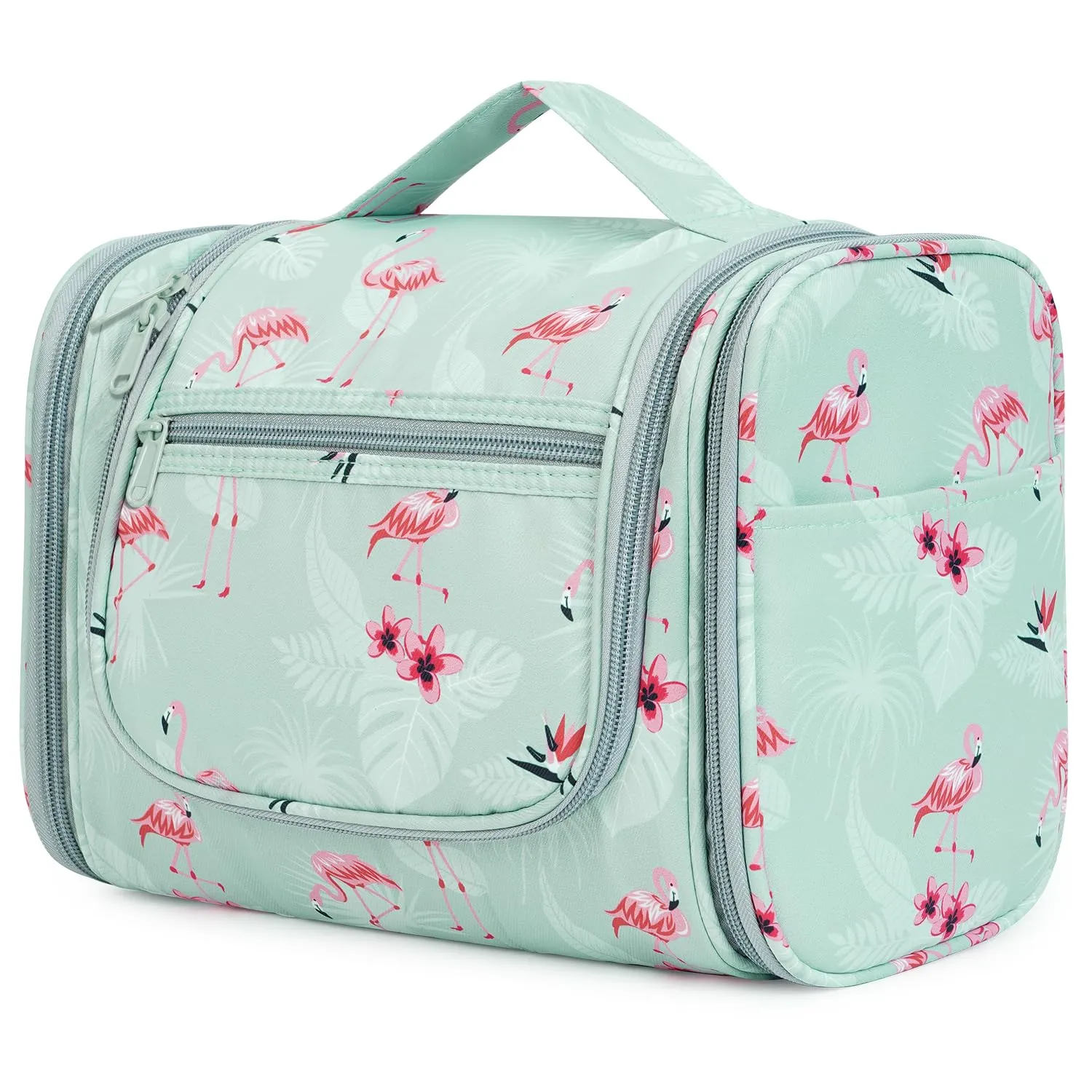 WANDF Borsa da Toilette Appendere per Viaggio, Resistente all'Acqua (Fenicottero Blu) - immagine 1