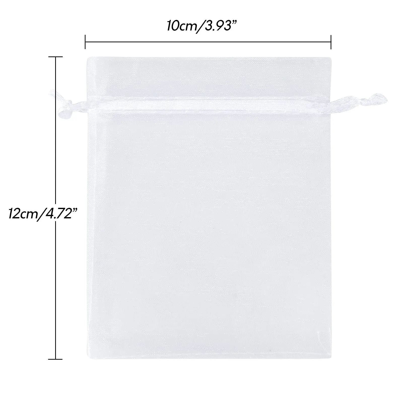 G2PLUS 50PCS Sacchetti Organza Bianco,10x12CM Sacchetti Organza Regalo - immagine 2