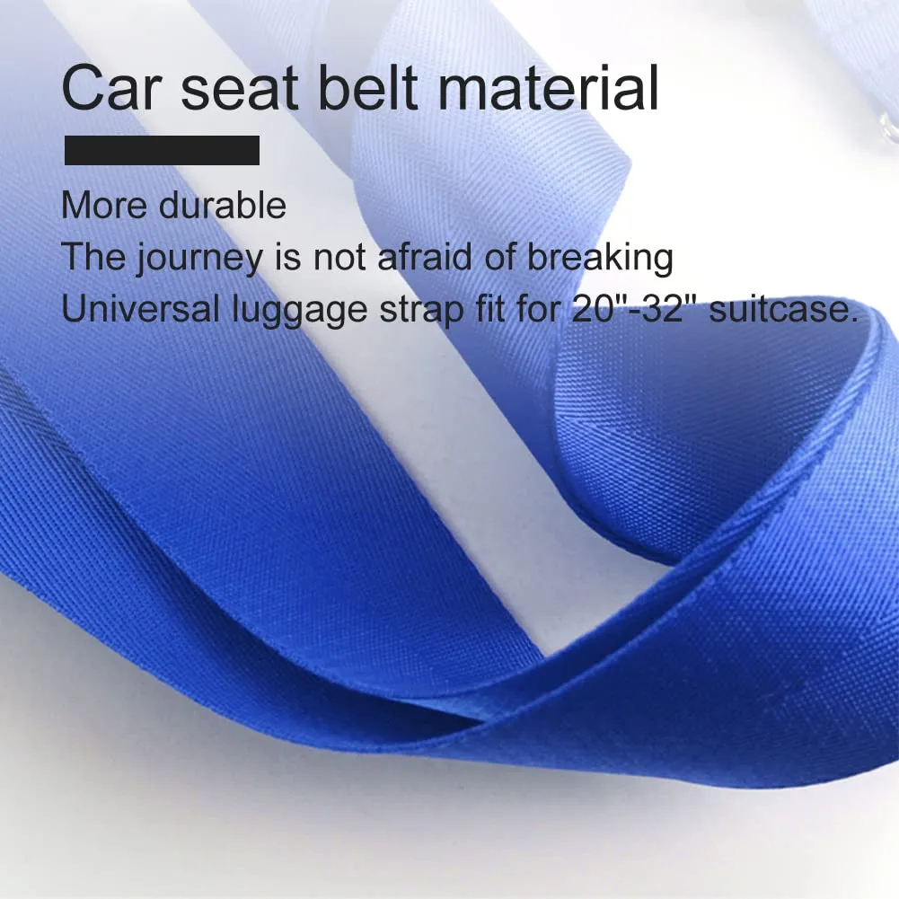 Veki Cinghia per Valigia e Lucchetto TSA, Cinghie Valigie, 4pz Blu - immagine 5