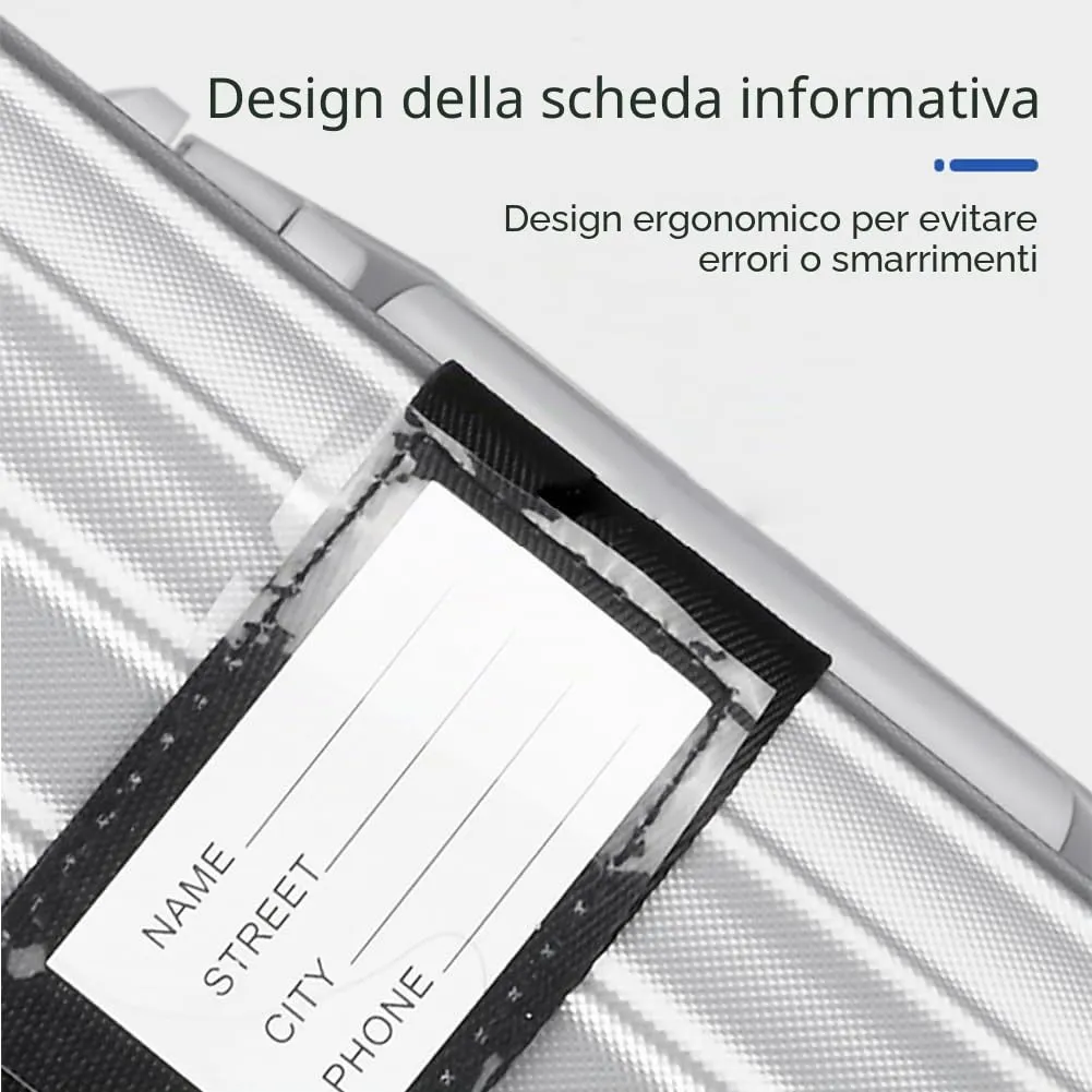 Veki Cinghia per Valigia e Lucchetto TSA, Cinghie Valigie, 2pz Argenteo - immagine 3