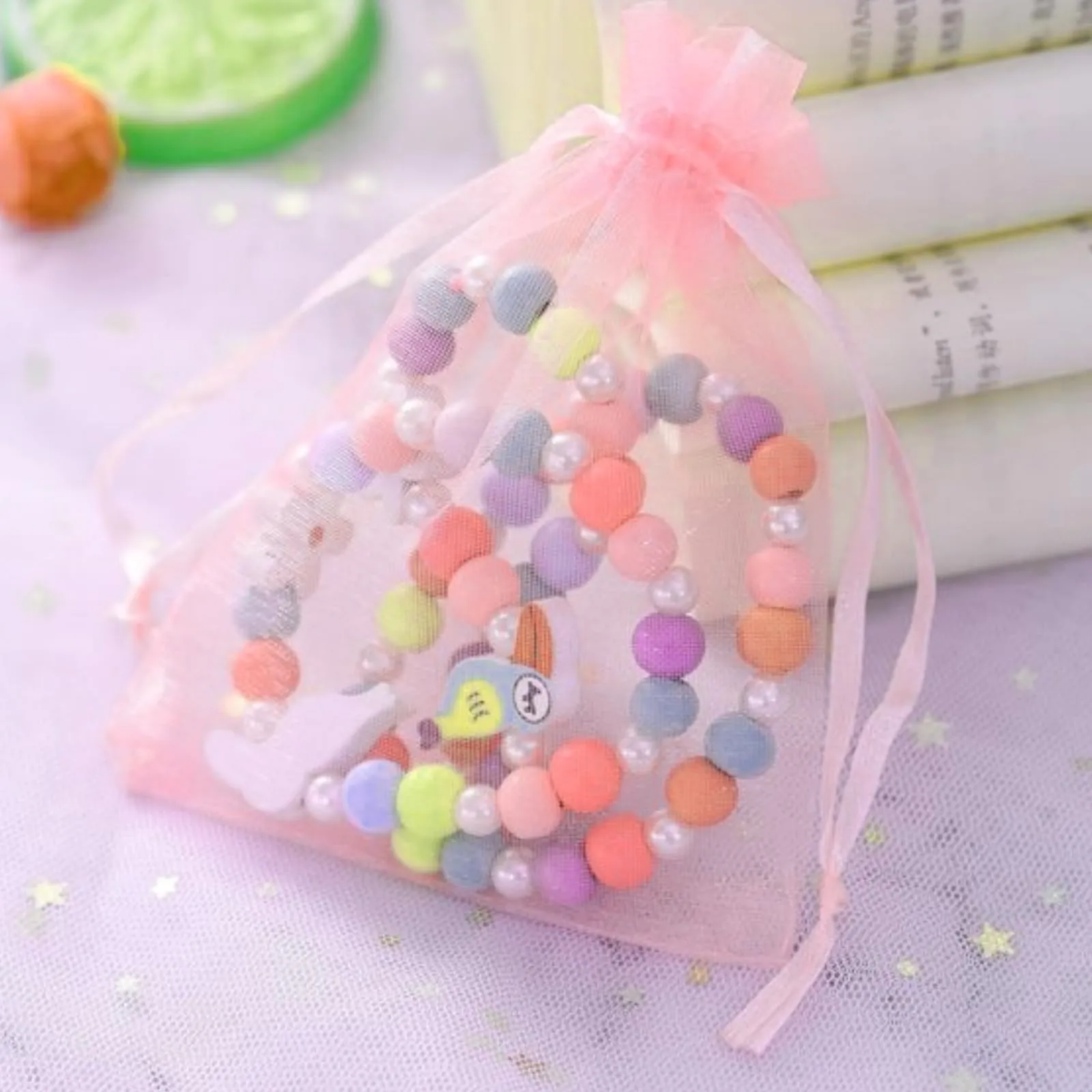 G2PLUS 50PCS Multicolore Sacchetti Organza,10x15cm Sacchetti Organza Regalo - immagine 6