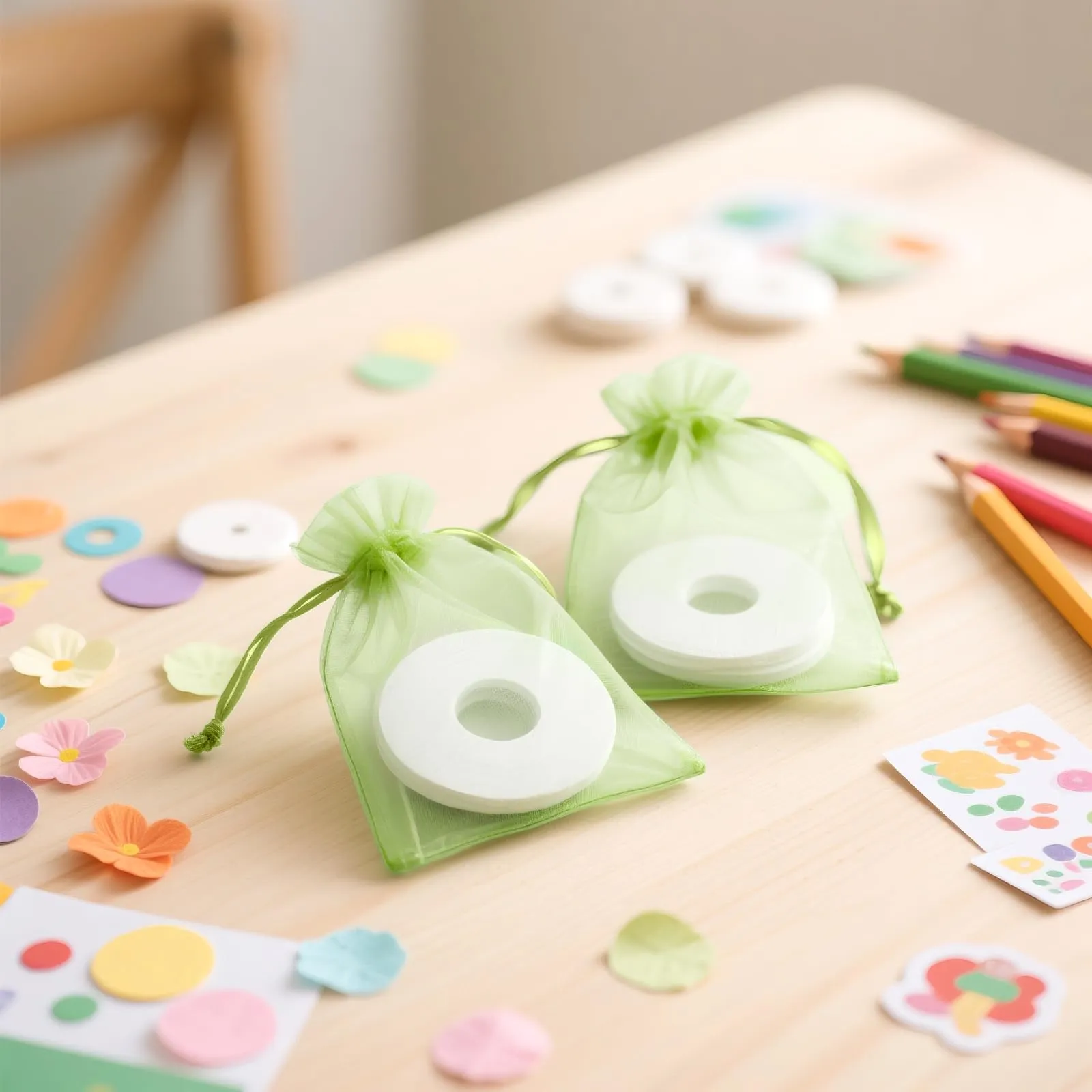 G2PLUS Sacchetti Organza Verde Salvia, 50 Pezzi, 7x9 cm - immagine 7