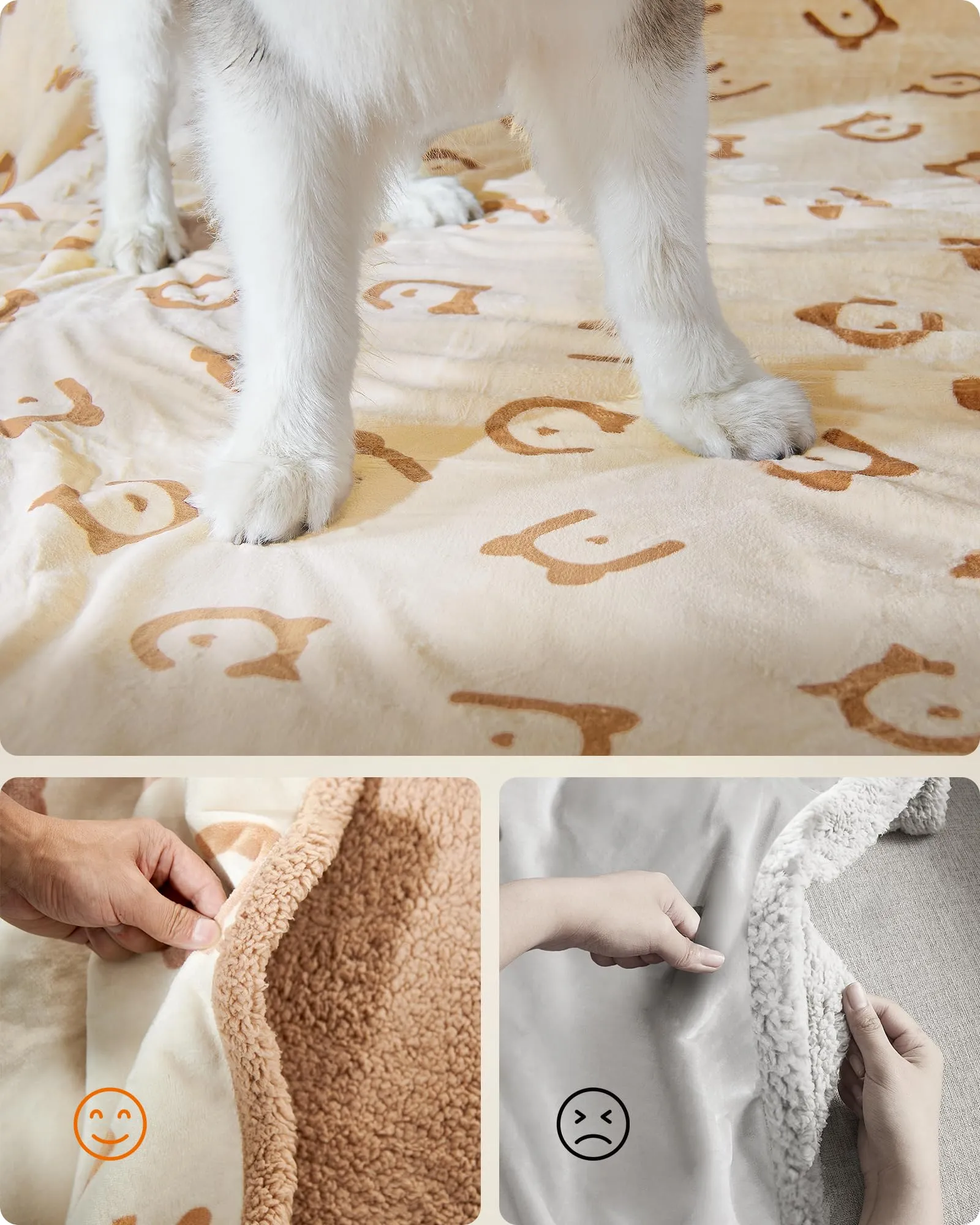 Feandrea Coperta Impermeabile per Cani in Sherpa, XXXL, 229 x 203 cm - immagine 6
