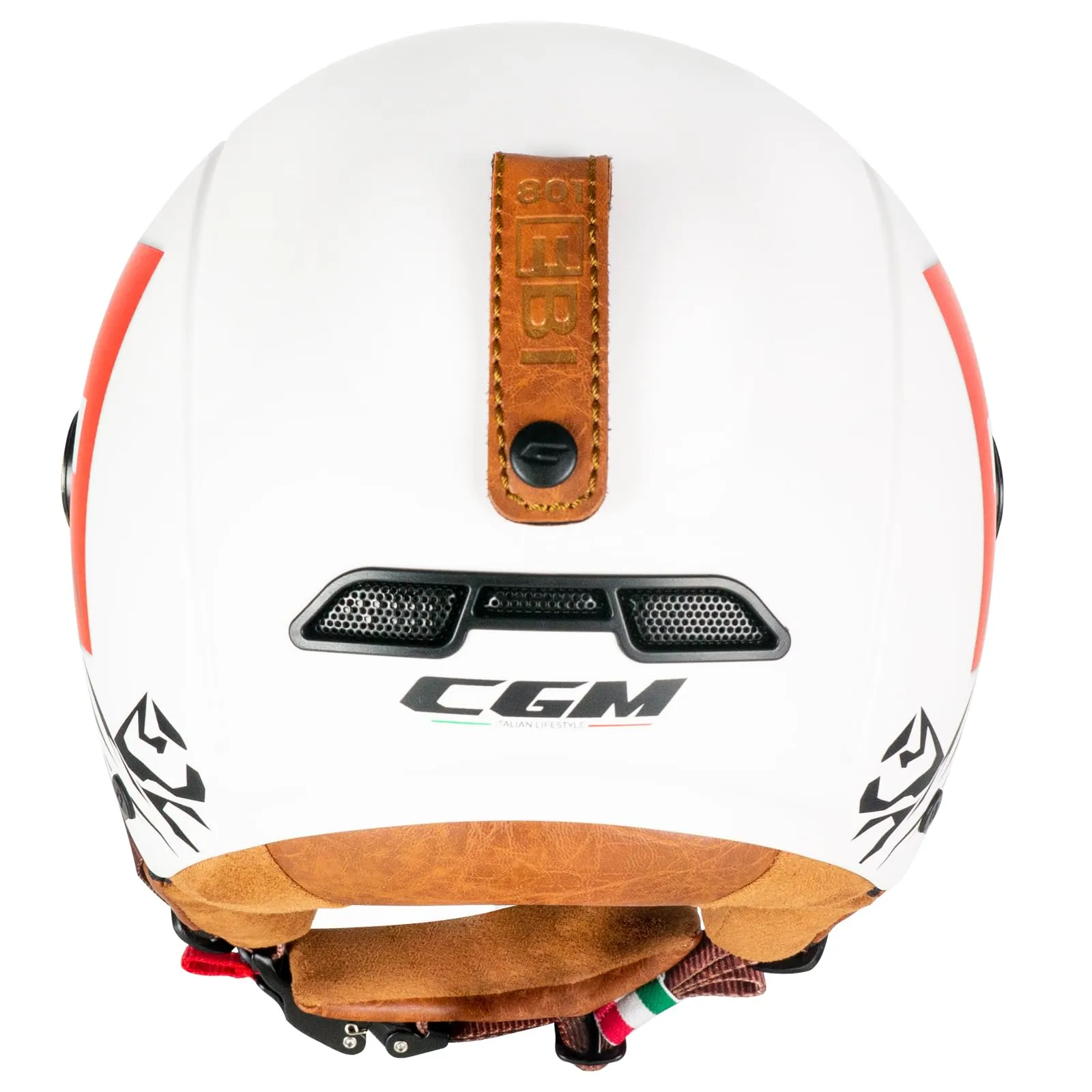 CGM 801C EBI SVIZZERA Casco Bici, Sci, E-bike Bianco Rosso Opaco, L (59cm) - immagine 3