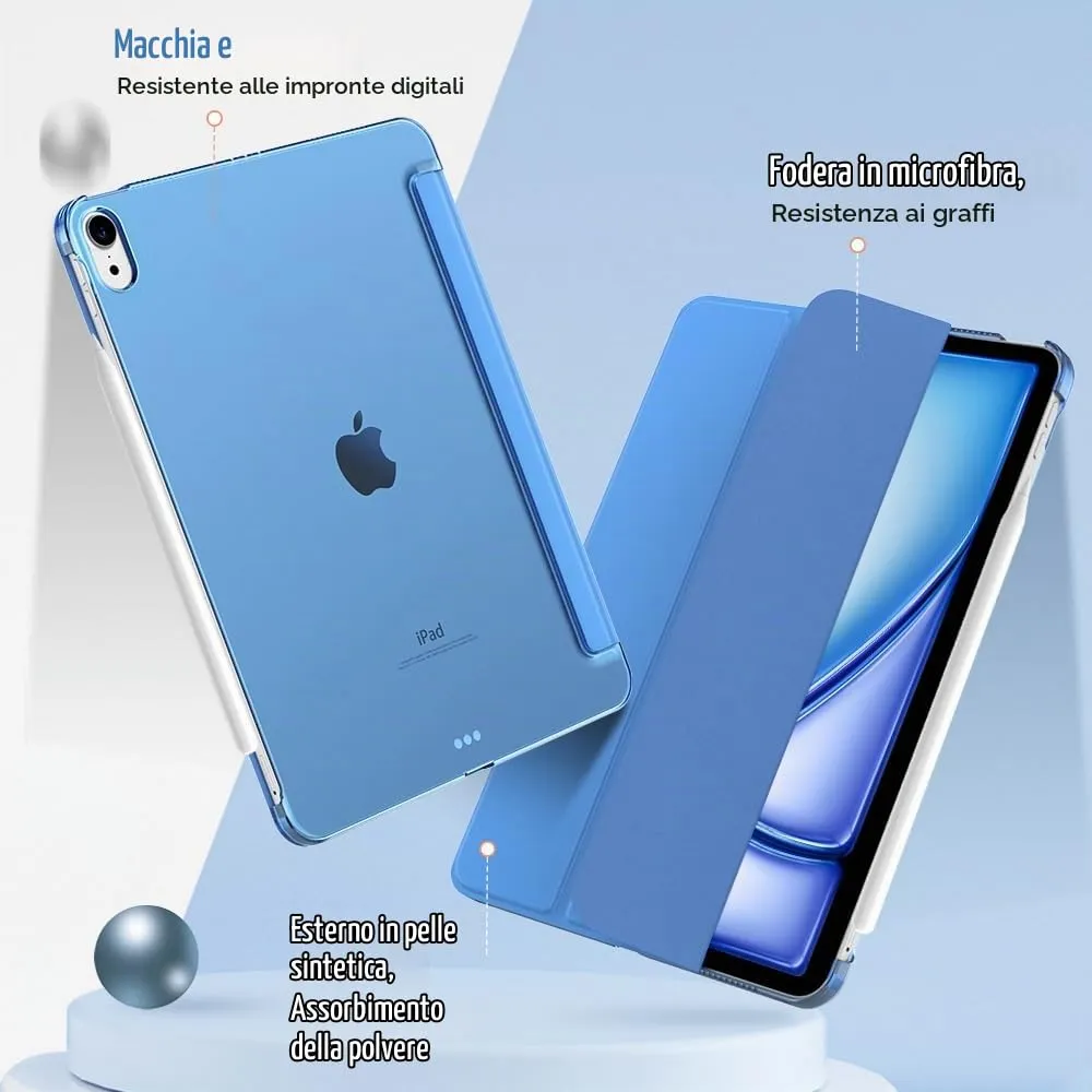 TiMOVO Cover per iPad Air 11" M4/M3/M2, Air 5a/4a Gen 10,9", Onda Blu - immagine 4