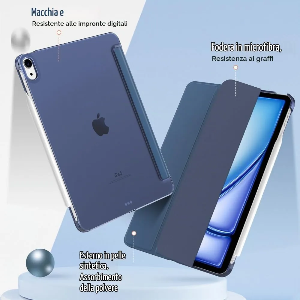 TiMOVO Cover per iPad Air 11" M4/M3/M2, Air 5a/4a Gen 10.9", Blu Mare Scuro - immagine 4