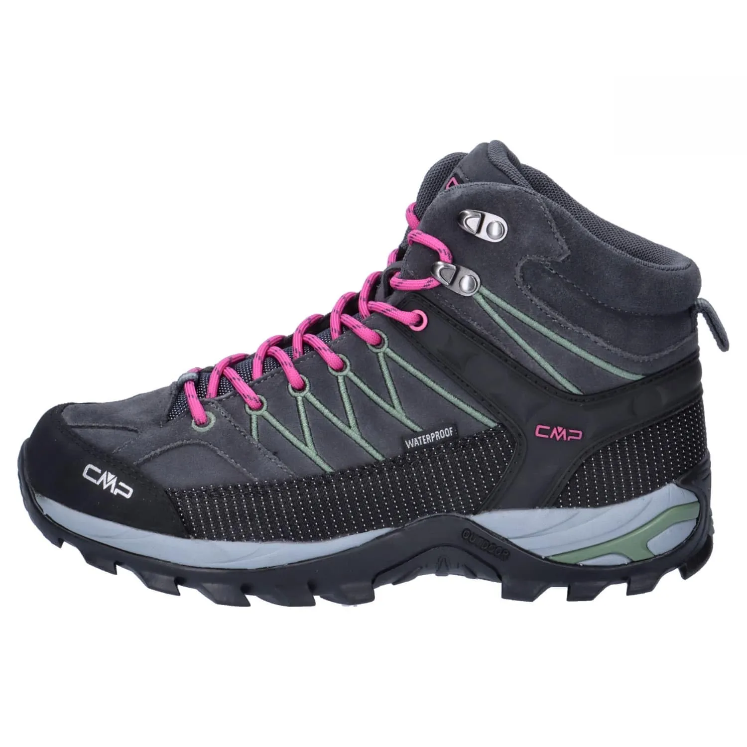 CMP Rigel Mid Women's Trekking Shoes WP, Antracite Mineral Green, 38 EU - immagine 2