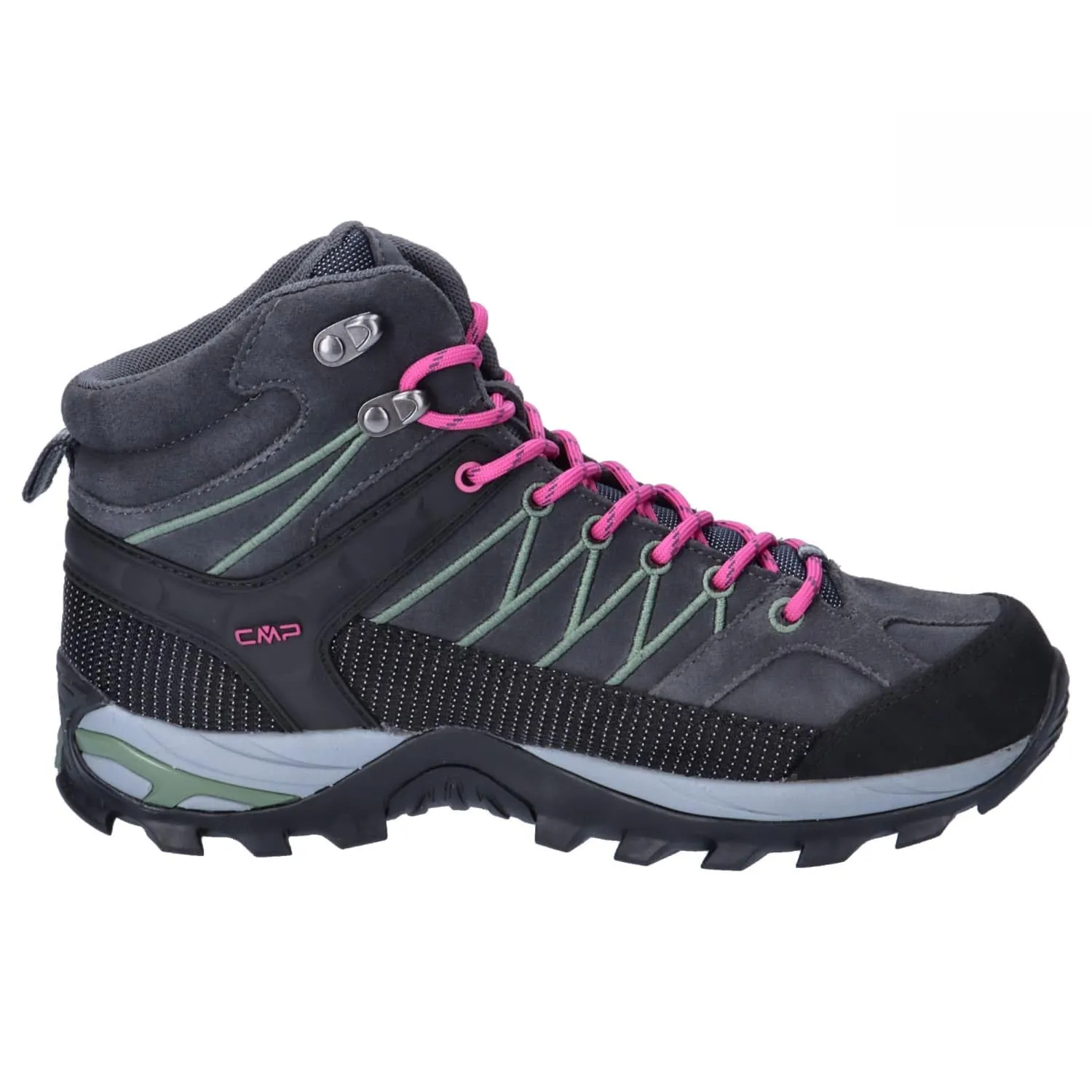 CMP Rigel Mid Women's Trekking Shoes WP, Antracite Mineral Green, 38 EU - immagine 9