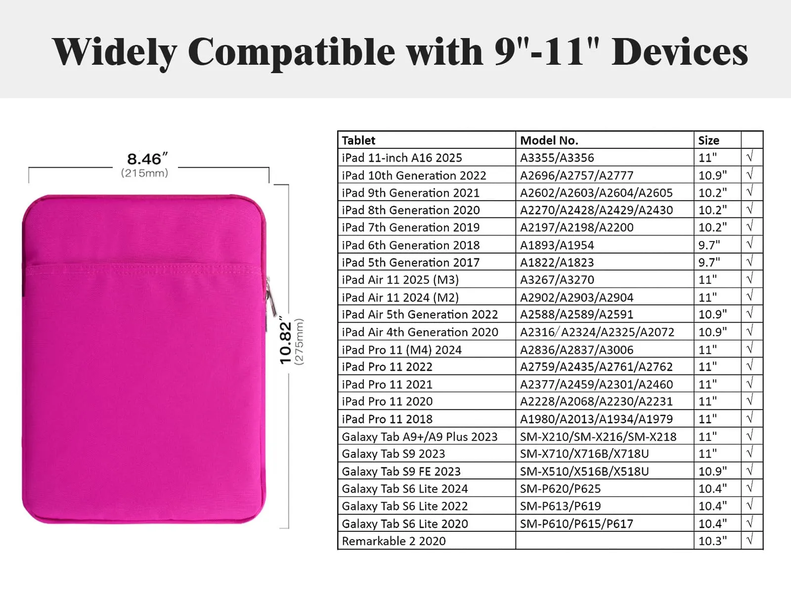 TiMOVO Custodia per Tablet 9-11", Prugna - immagine 2