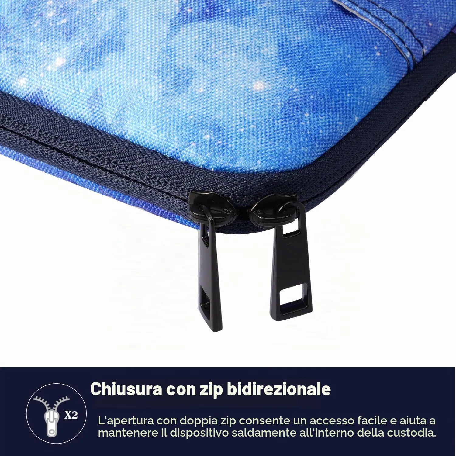TiMOVO Custodia per Tablet 9-11", Cielo Stellato Blu - immagine 9
