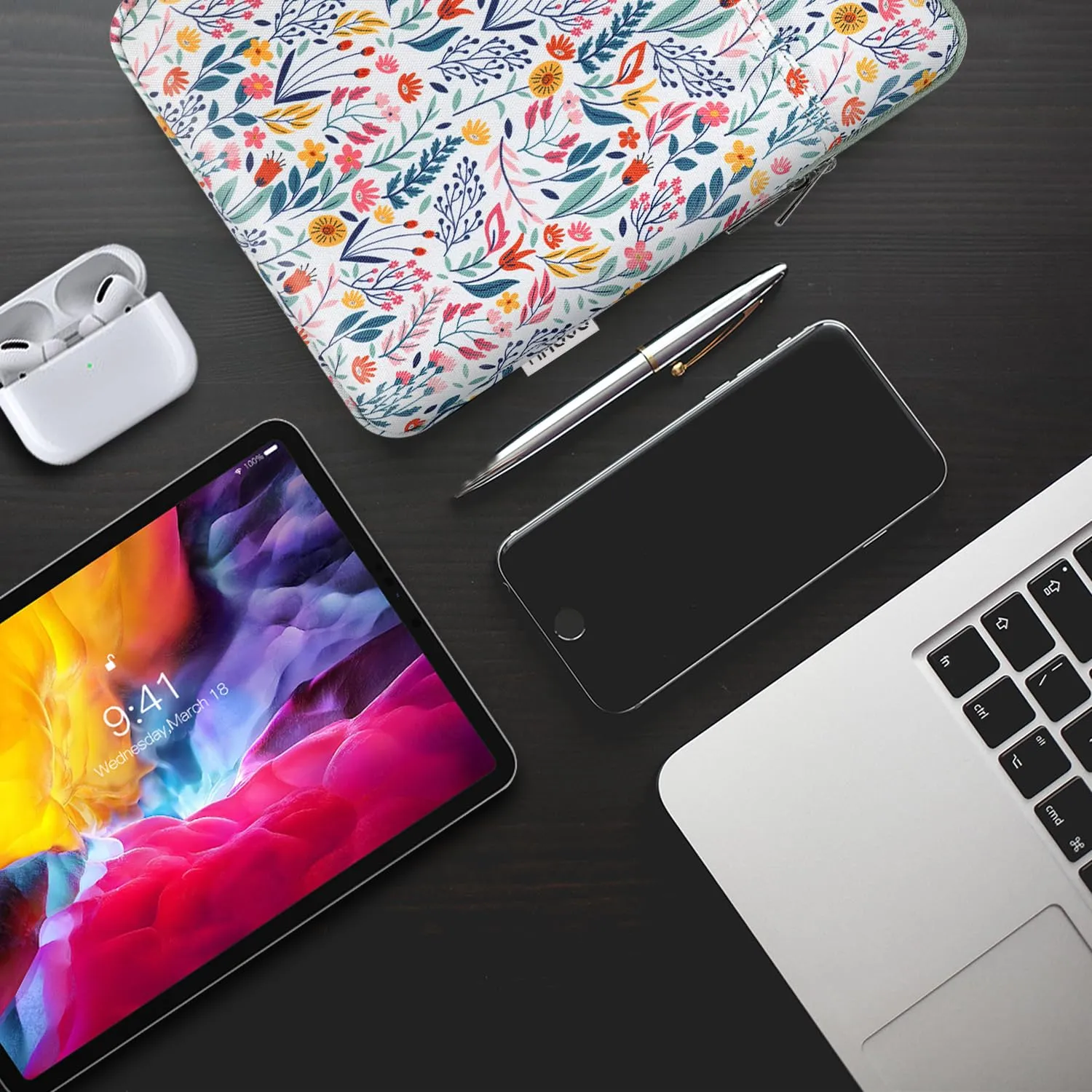 TiMOVO Custodia per Tablet 9-11", Fiori - immagine 8