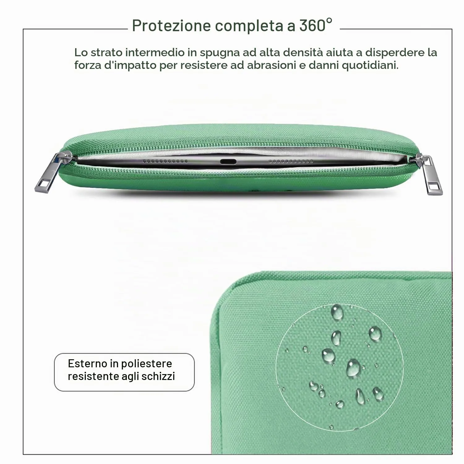 TiMOVO Custodia per Tablet 9-11", Bodhi Verde - immagine 5