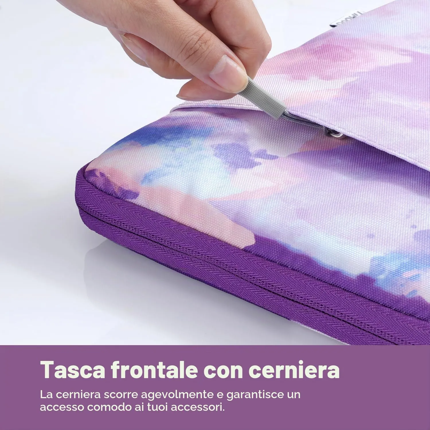 TiMOVO Custodia per Tablet 9-11", Viola di Acquerello - immagine 3