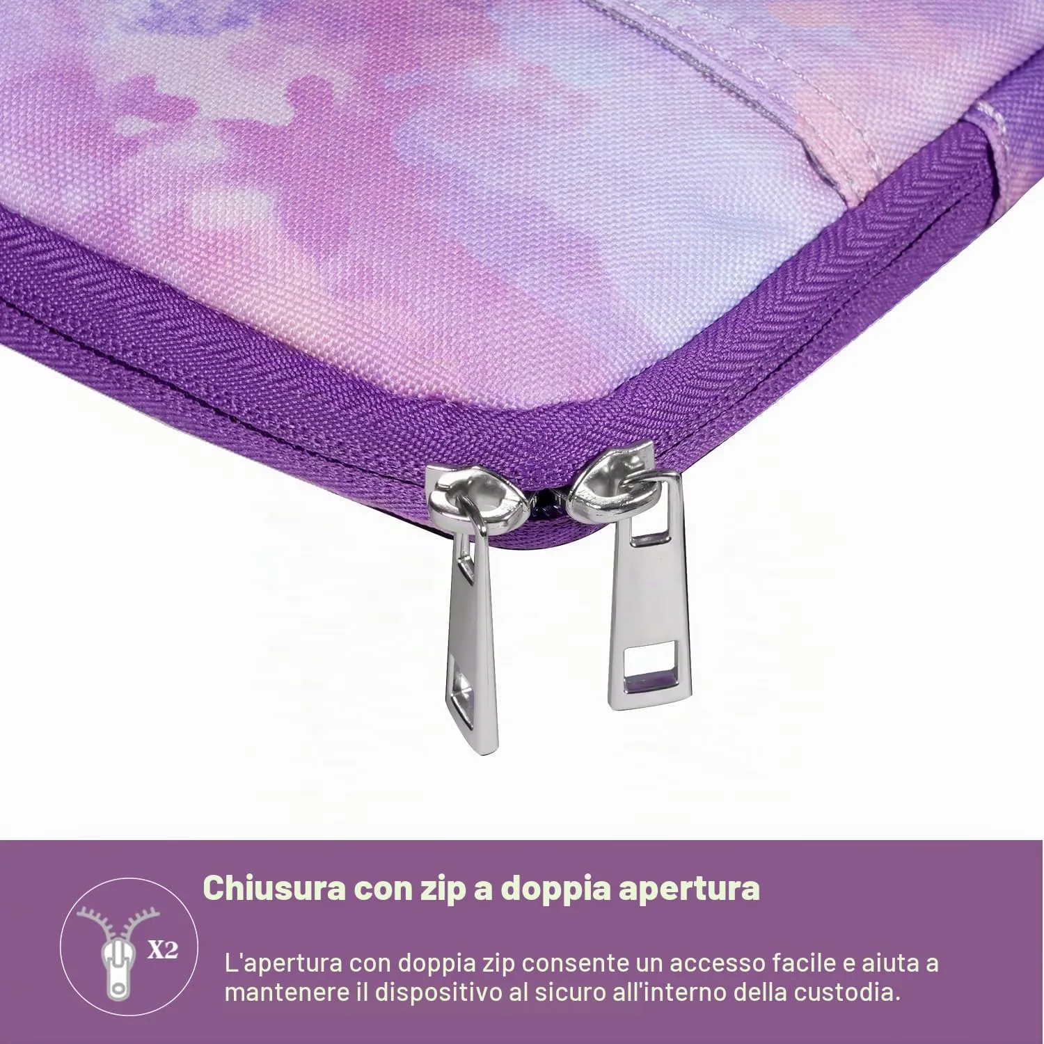 TiMOVO Custodia per Tablet 9-11", Viola di Acquerello - immagine 9
