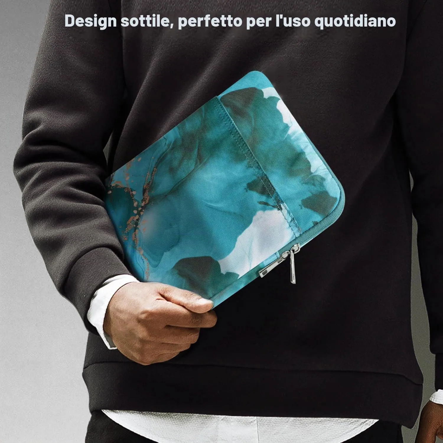 TiMOVO Custodia per Tablet 9-11", Blu Pavone Setoso - immagine 6