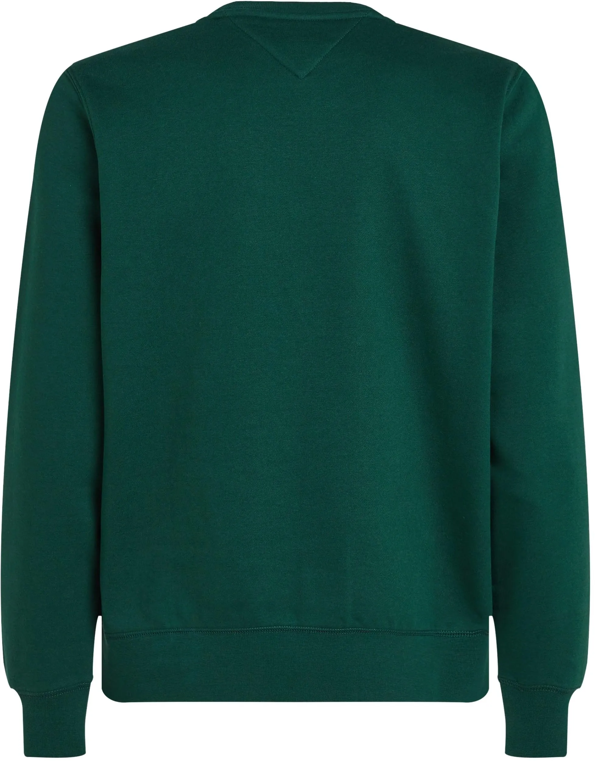 Tommy Hilfiger Uomo Felpa Logo Scollo Rotondo, Verde Ornamental Green, S - immagine 6