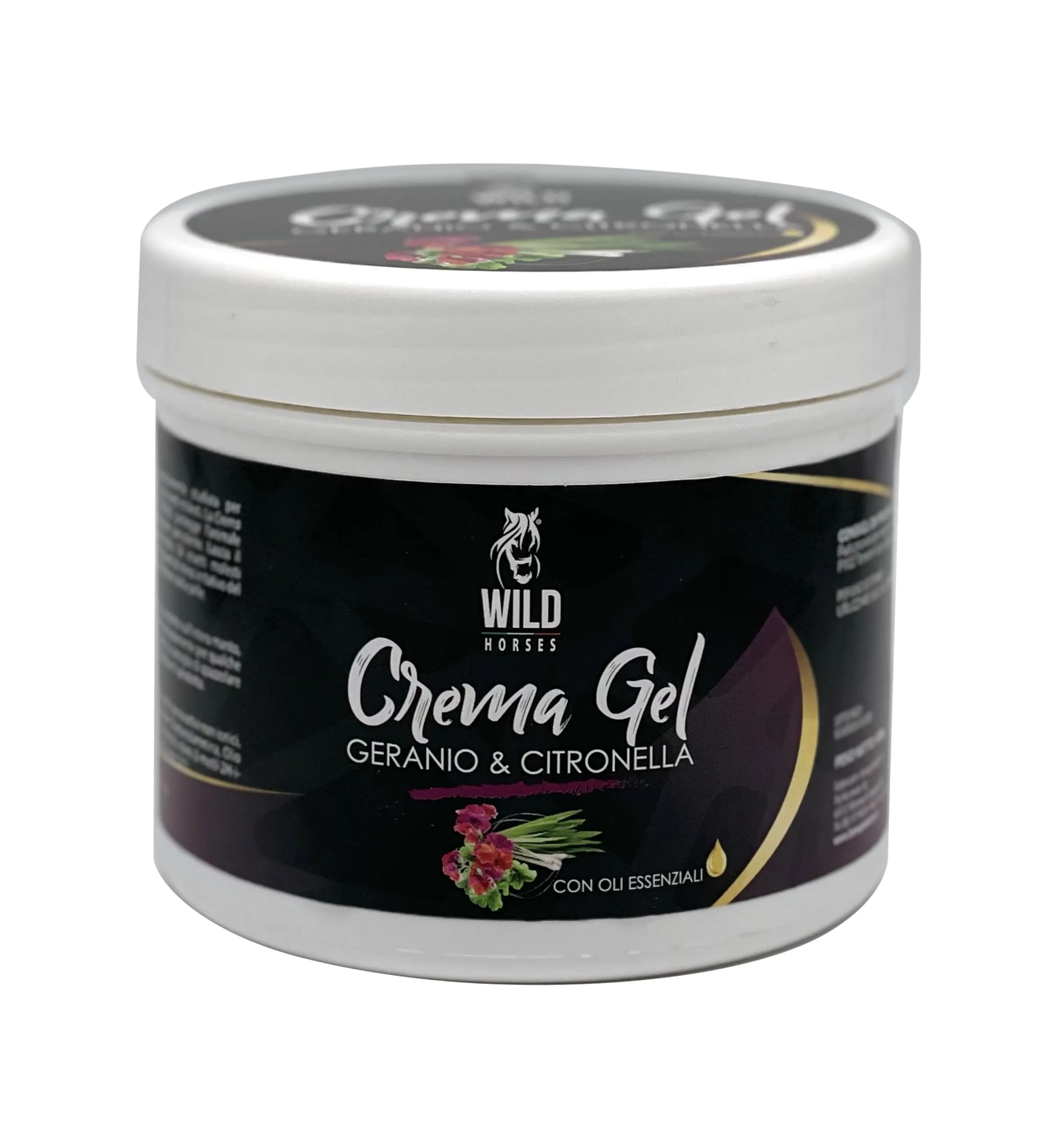 Wild Horses Crema Gel Geranio & Citronella con Oli Essenziali, 500g - immagine 1