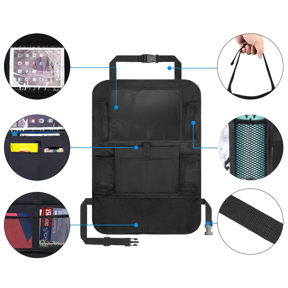 URAQT Protezione Sedile Auto Bambini, 10 Pocket,65cm*45cm - immagine 3