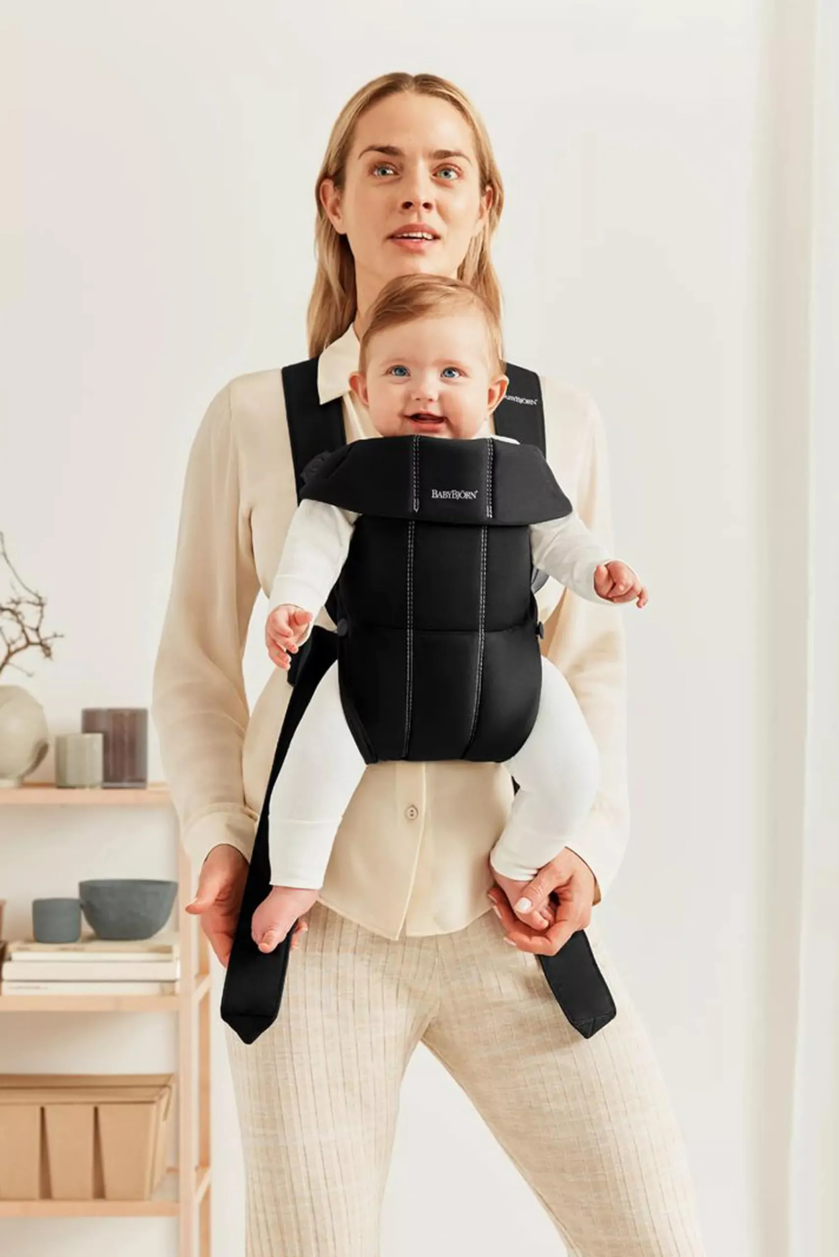 BabyBjörn Marsupio Mini Tessuto, Nero - immagine 2