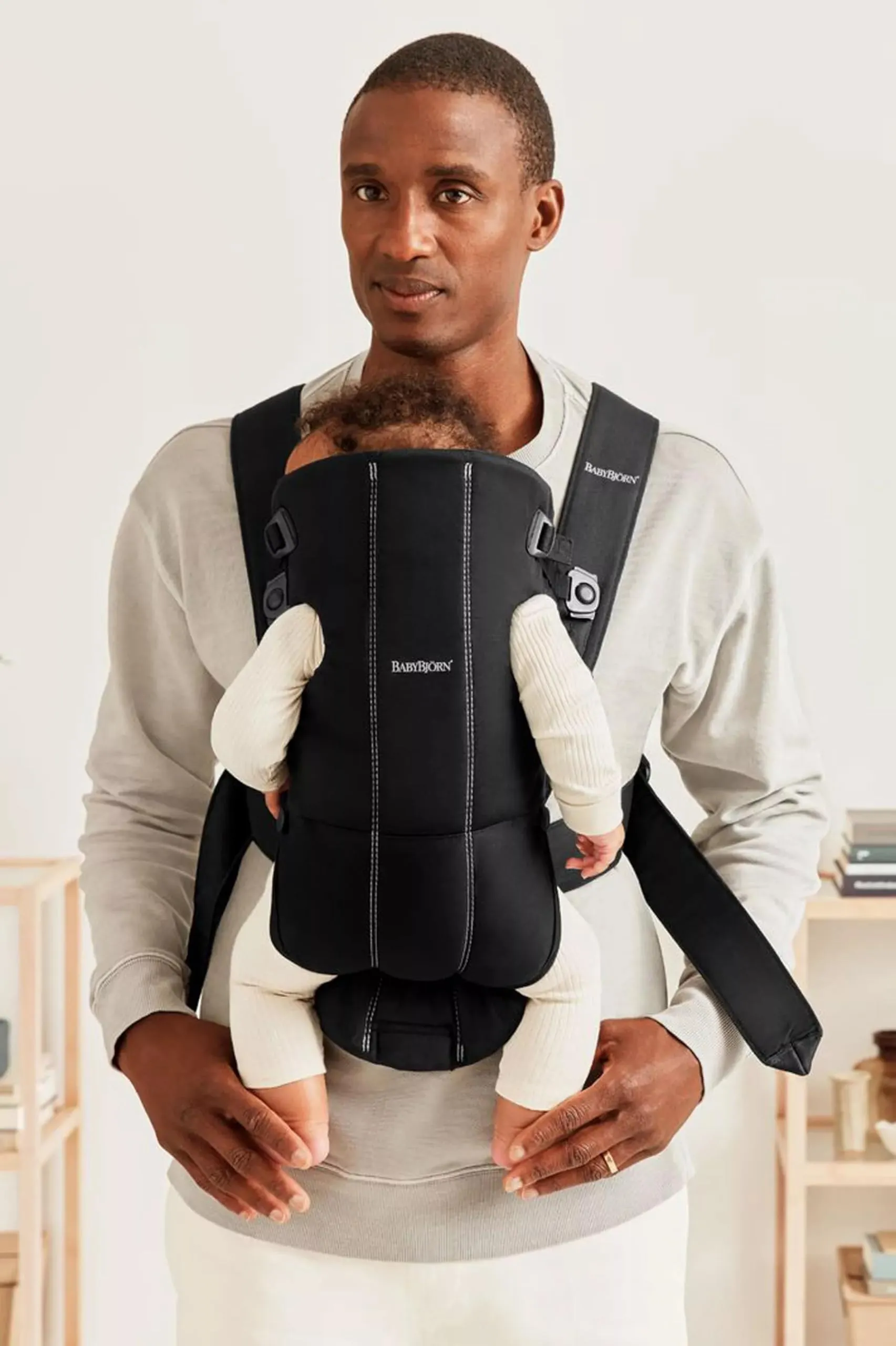 BabyBjörn Marsupio Mini Tessuto, Nero - immagine 4