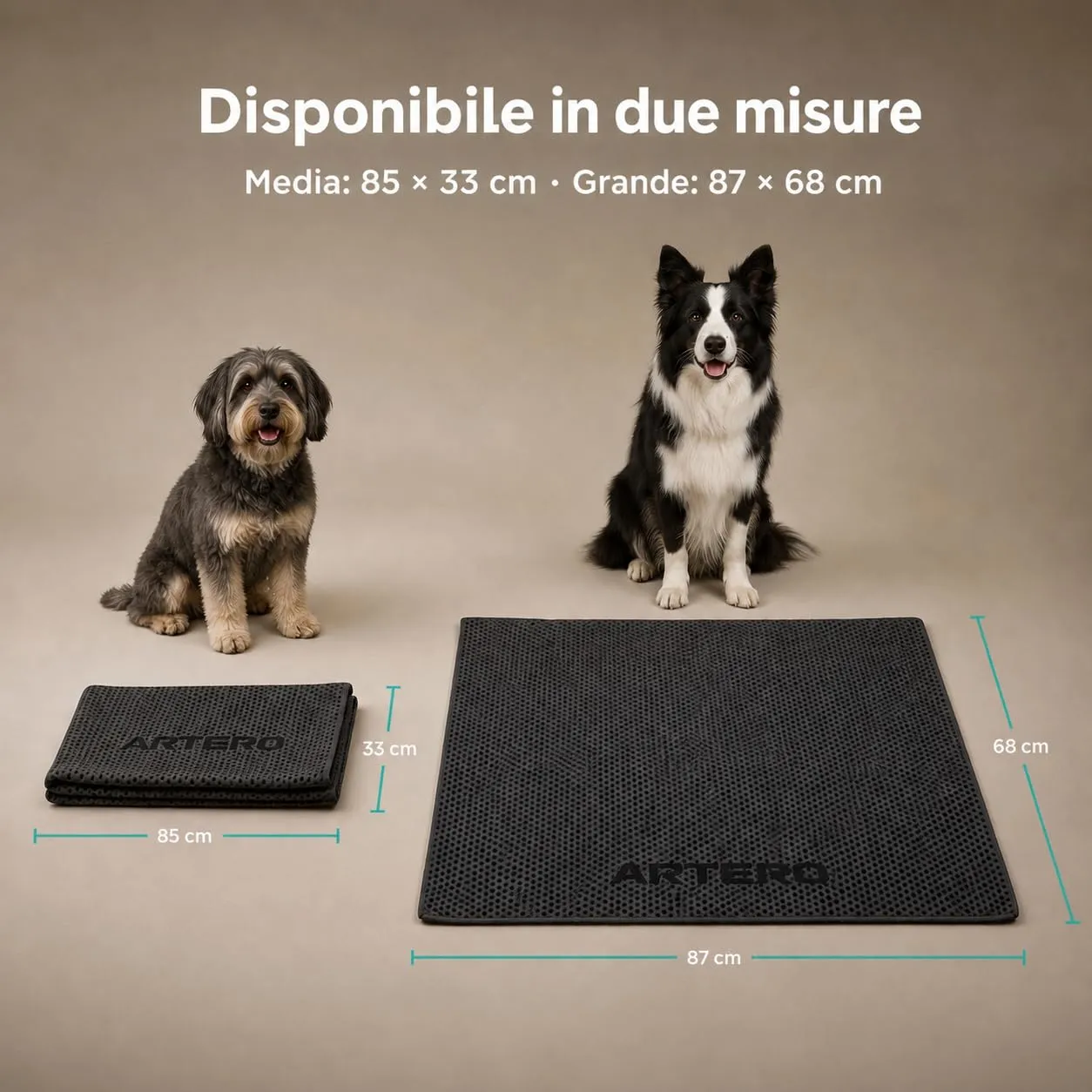 ARTERO Samba Panno Magico Ultra Assorbente per Cani, Gatti e Cavalli, Materiale Ionizzato Antibatterico al Carbonio, 85x33cm - immagine 4