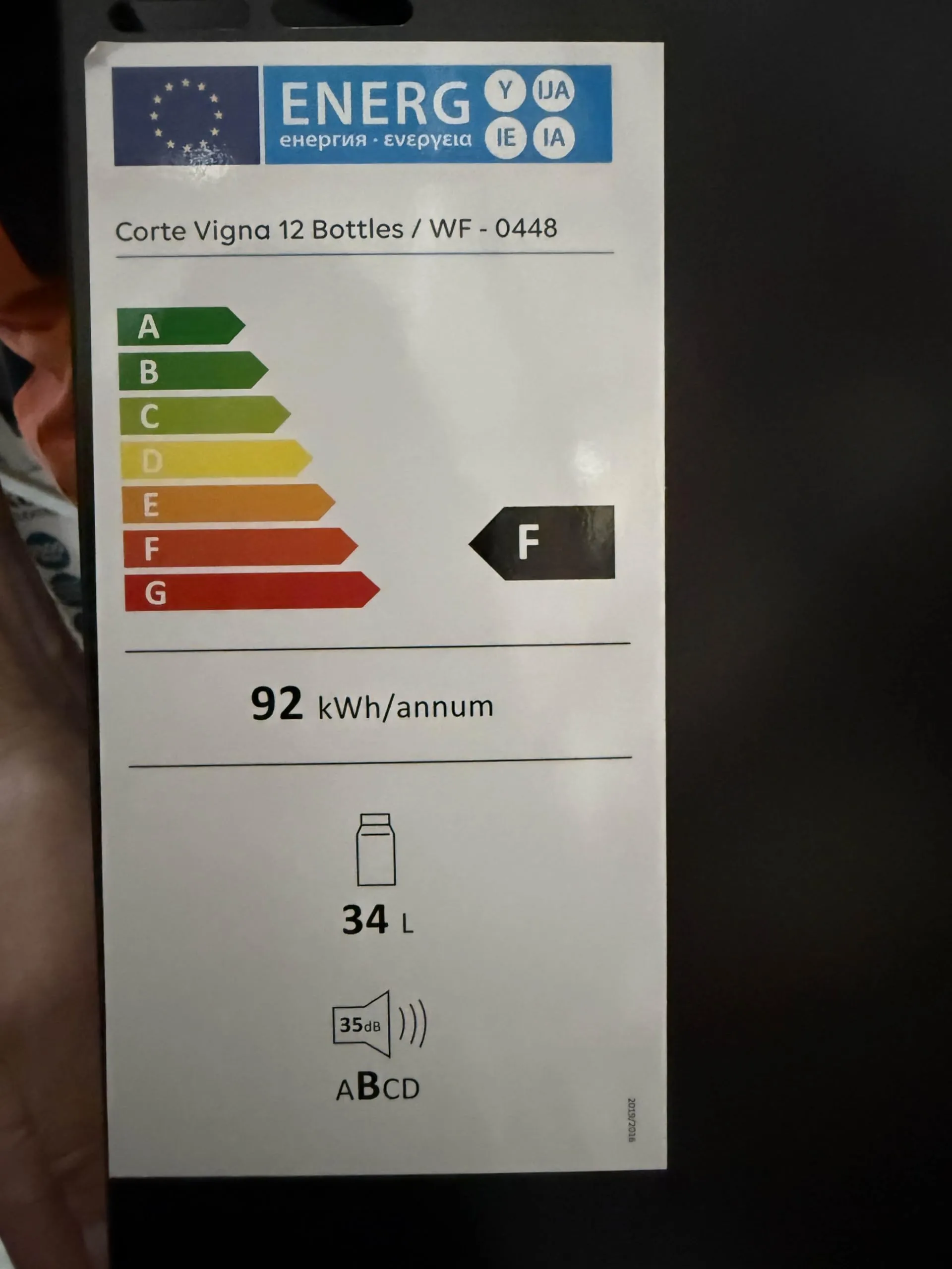 Wintem Cantinetta Frigo per Vini 12 Bottiglie 65W, Display LED, Temperatura Regolabile 12-18°C, Auto Defrost, 35L, Nero - immagine 10