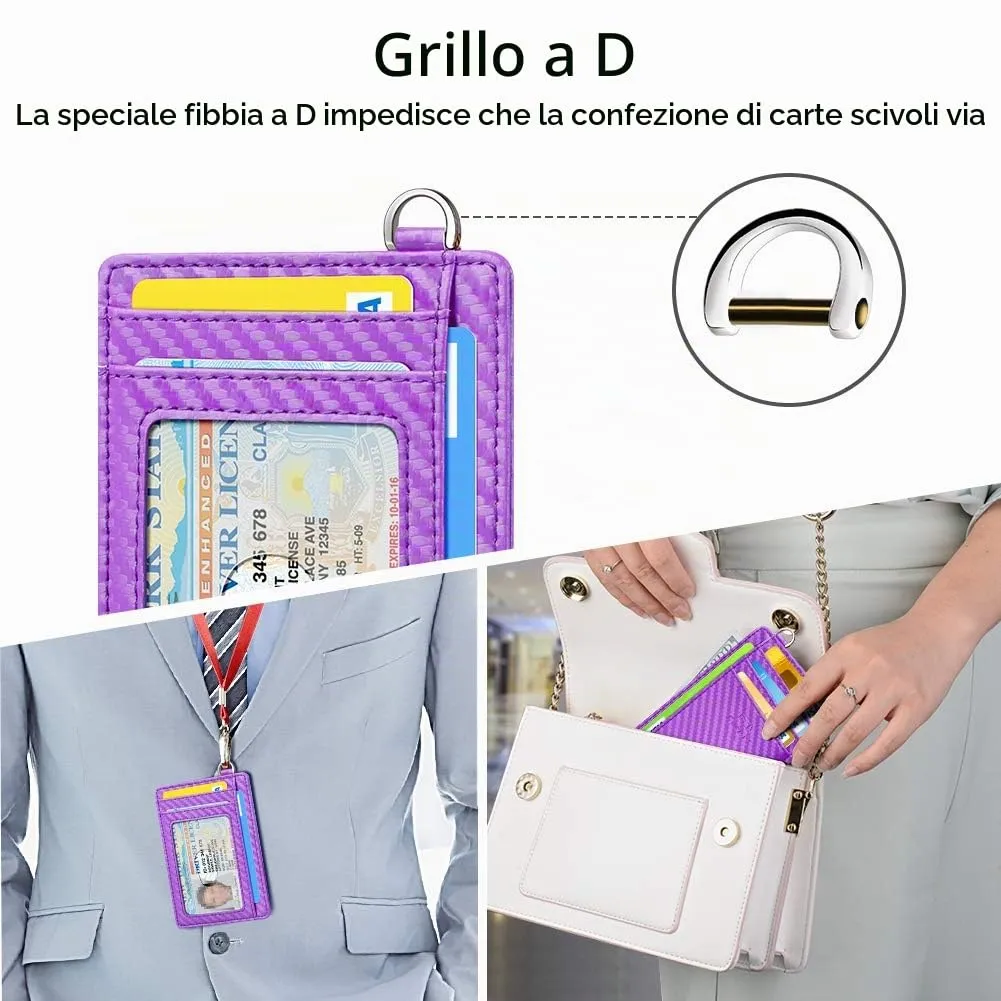 FurArt Portafoglio Porta Carte di Credito Slim Protezione RFID - immagine 4