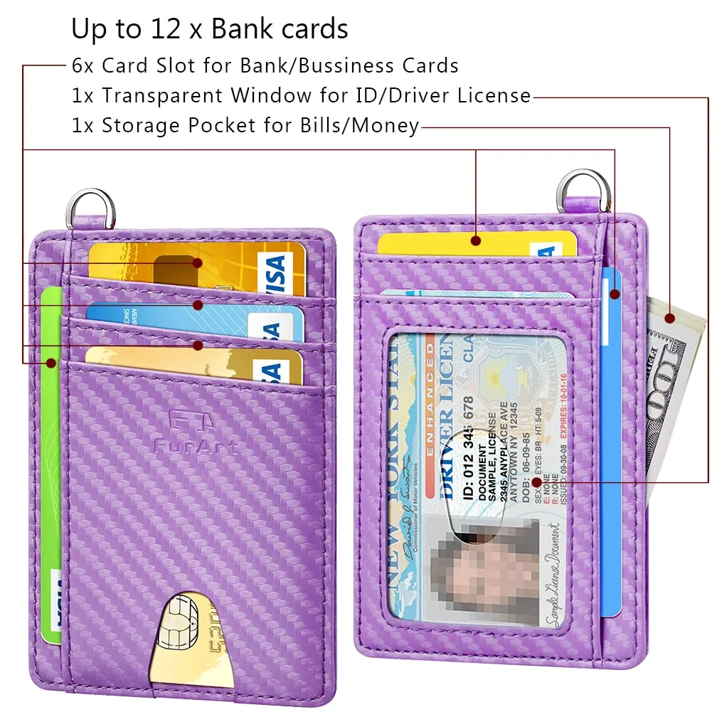 FurArt Portafoglio Porta Carte di Credito Slim Protezione RFID - immagine 6