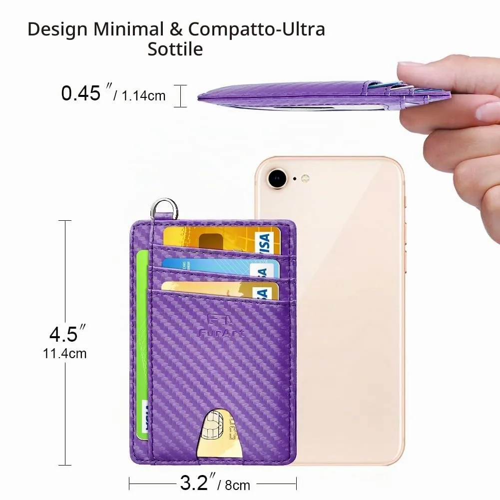 FurArt Portafoglio Porta Carte di Credito Slim Protezione RFID - immagine 7