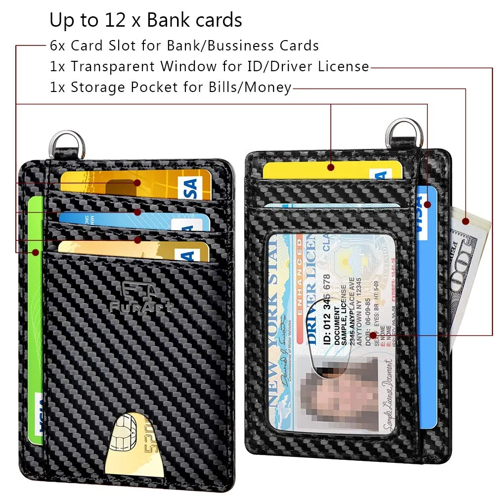 FurArt Porta Carte di Credito Slim con Protezione RFID per Uomo e Donna - immagine 6