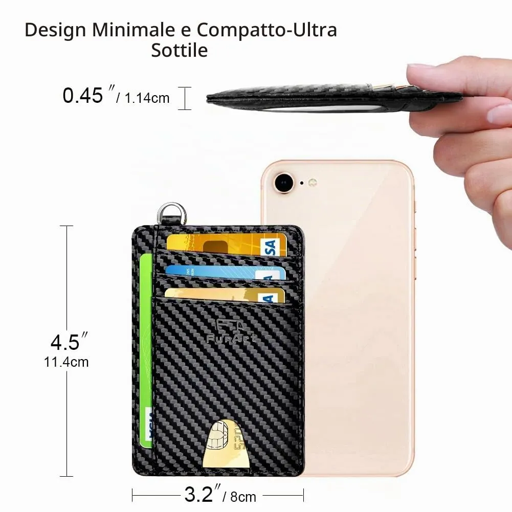 FurArt Porta Carte di Credito Slim con Protezione RFID per Uomo e Donna - immagine 7