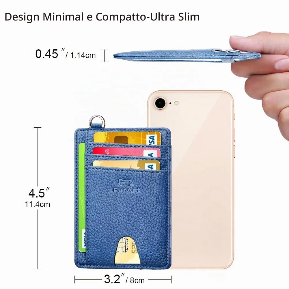FurArt Porta Carte di Credito RFID Sottile per Uomo e Donna - immagine 3