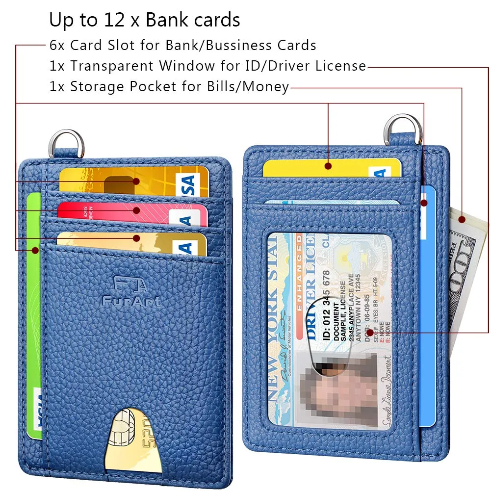 FurArt Porta Carte di Credito RFID Sottile per Uomo e Donna - immagine 7
