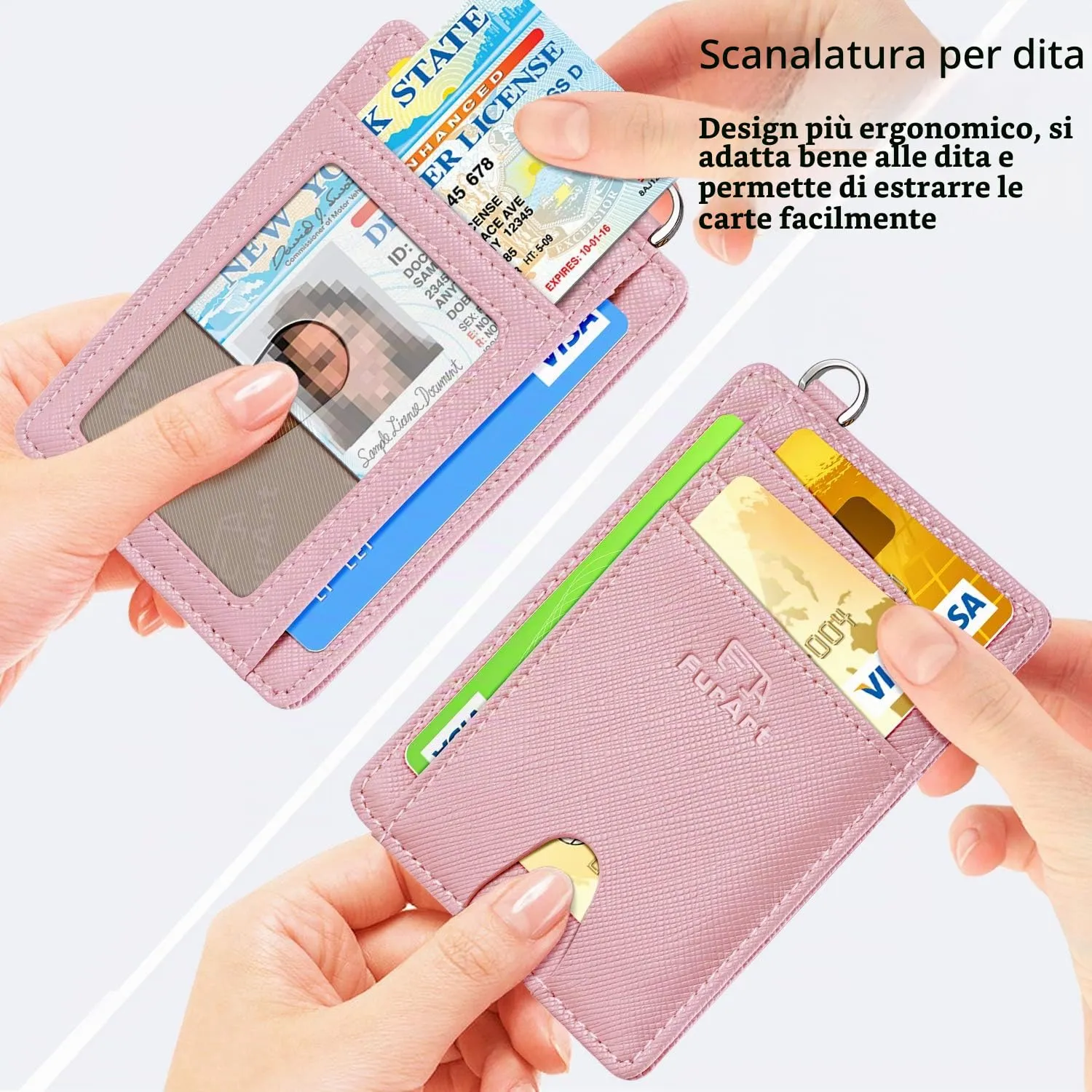 FurArt Porta Carte di Credito RFID Slim per Uomo e Donna - immagine 3