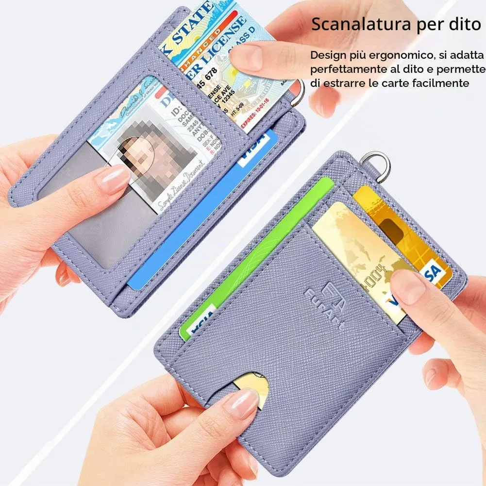 FurArt Porta Carte di Credito Slim con Protezione RFID per Uomo e Donna - immagine 3
