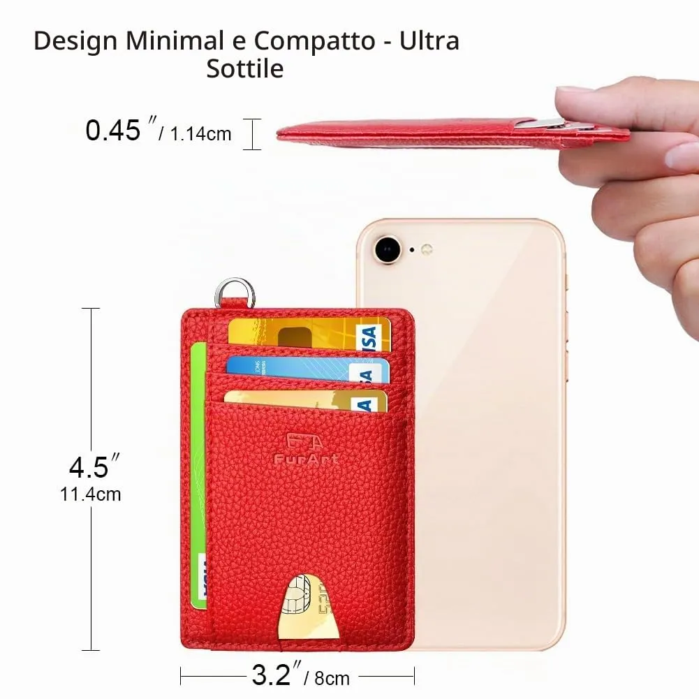 FurArt Porta Carte di Credito Slim con Protezione RFID per Uomo e Donna - immagine 7