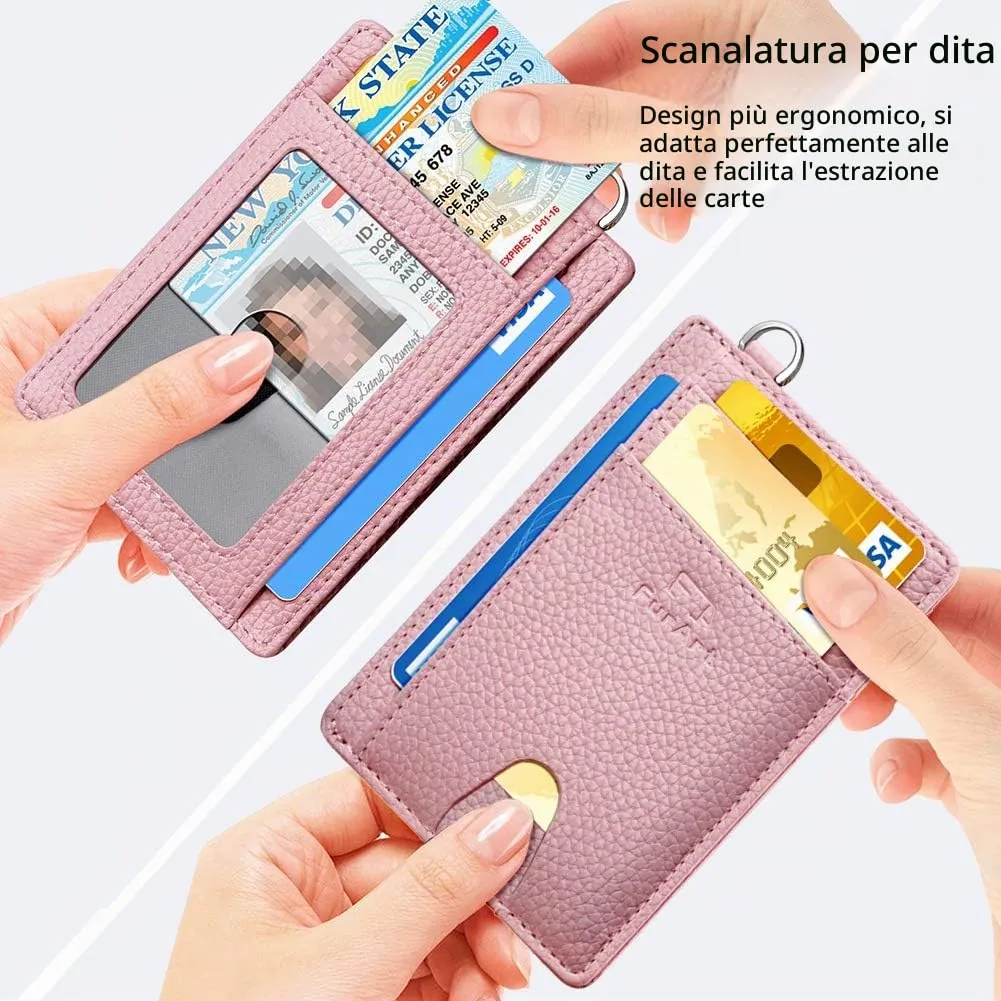 FurArt Porta Carte di Credito Slim con Protezione RFID per Uomo e Donna - immagine 3